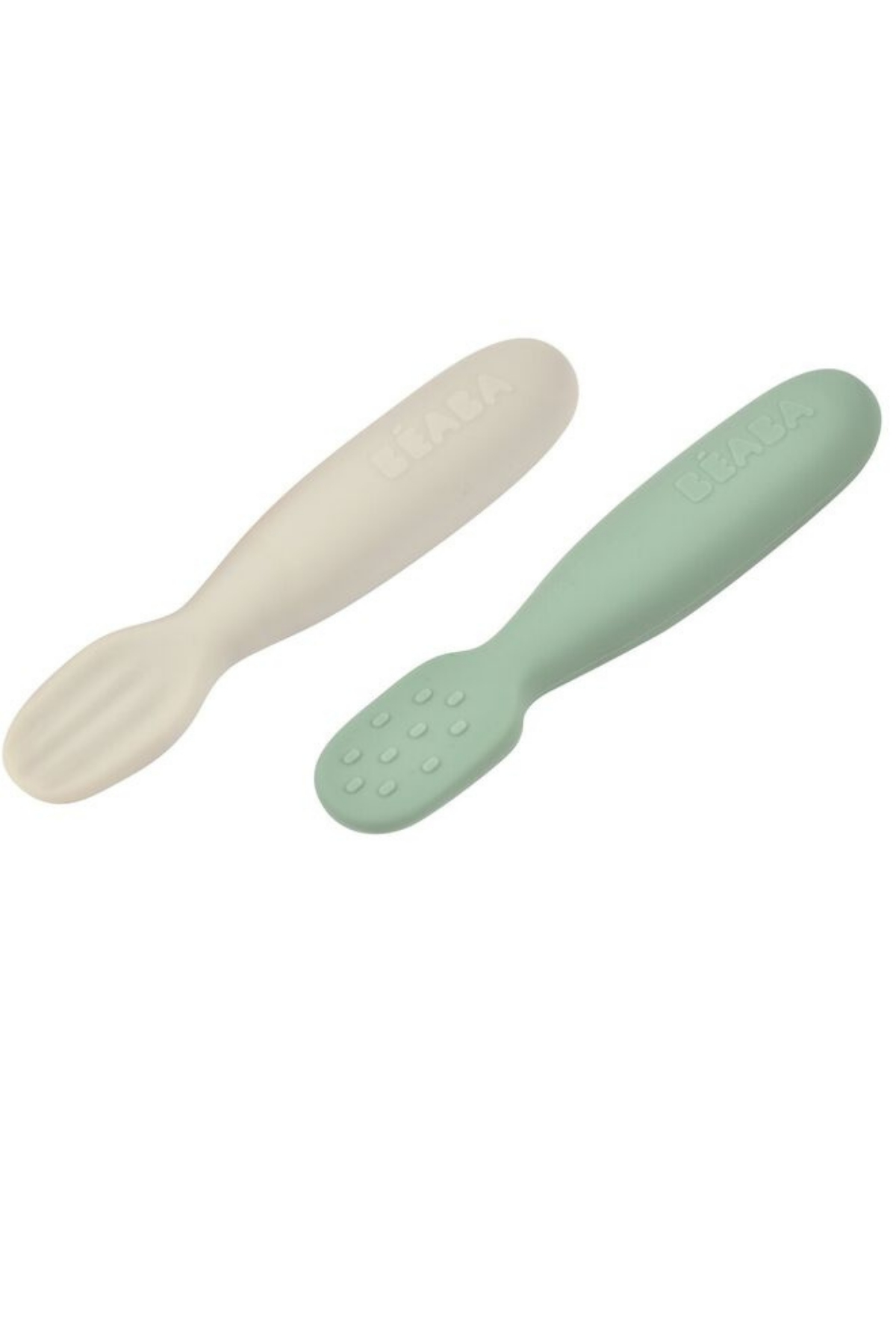 Beaba / Silikon Kaşık Seti sage green/grey