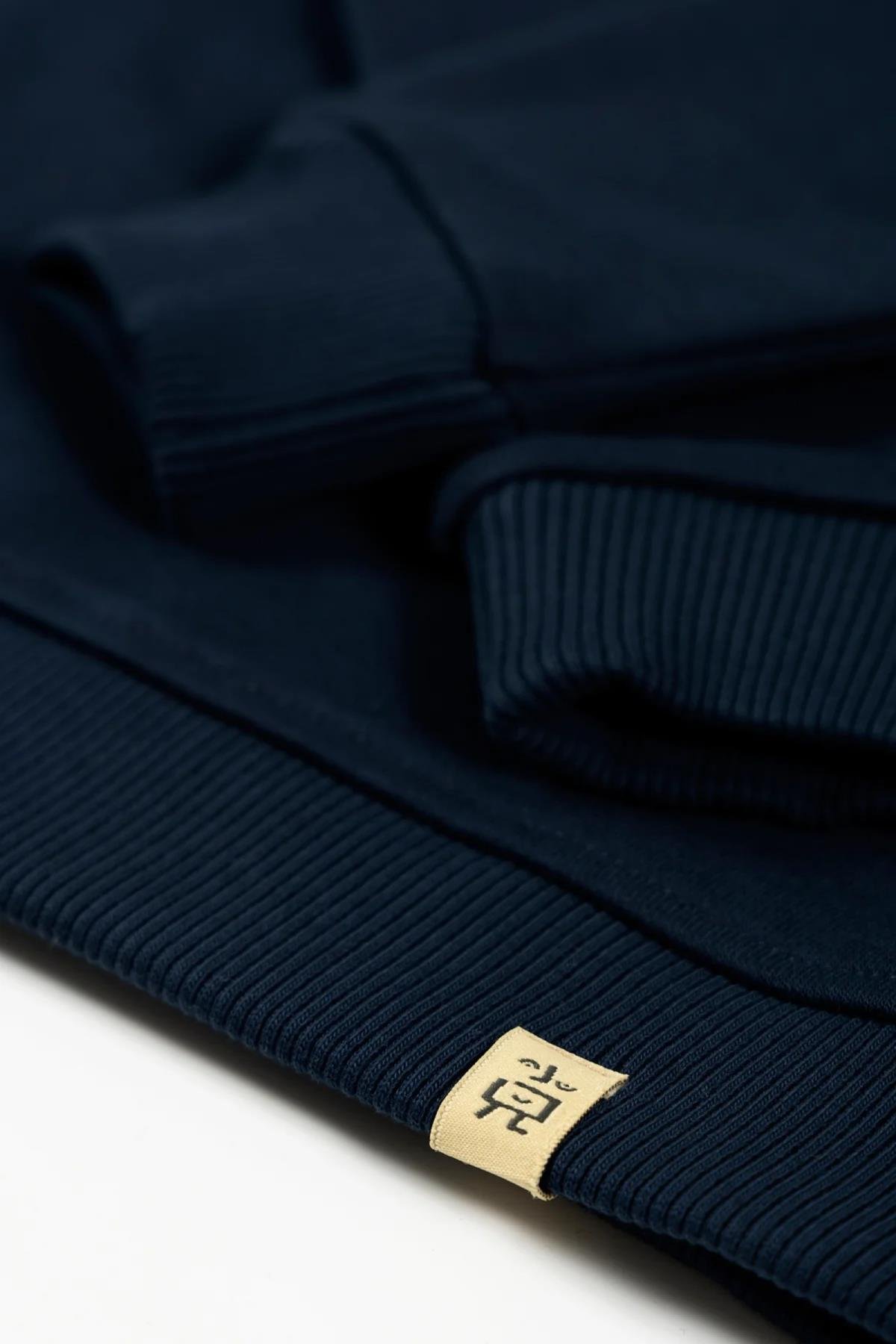 Beetlebeez / Çocuk Bisiklet Yaka Nakışlı Sweatshirt - Lacivert Lacivert
