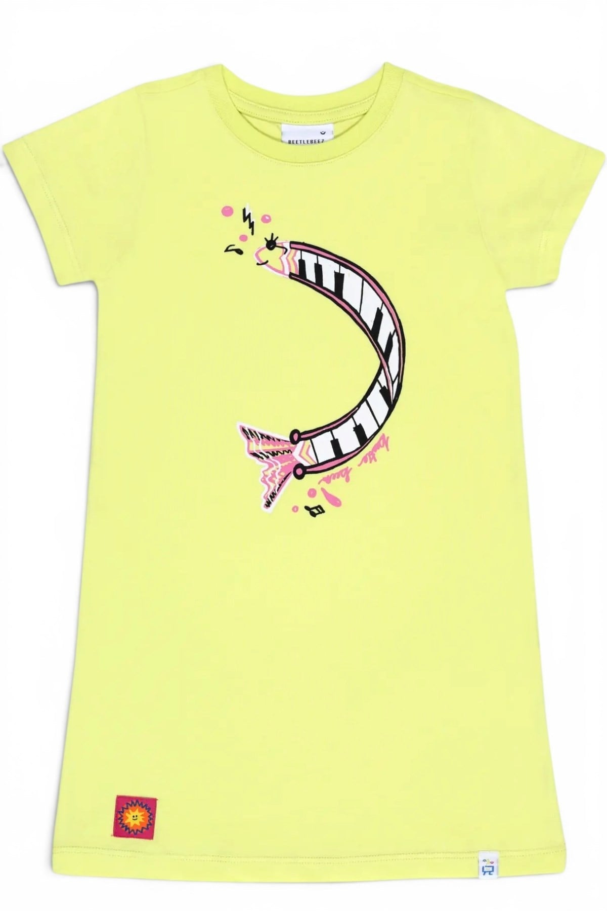 Beetlebeez / Piano Fish Dress_Pink Çok Renkli