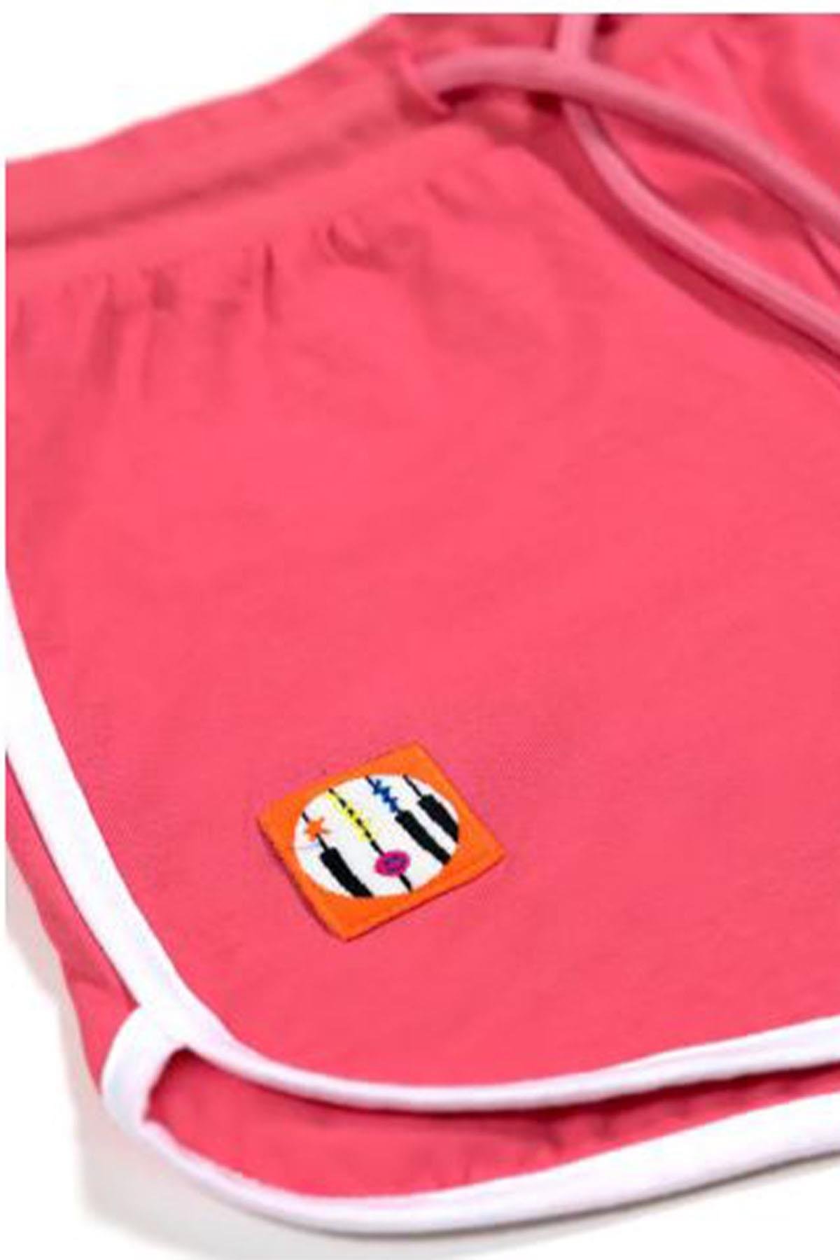 Beetlebeez / Retro Shorts - Pink with White Trim Çok Renkli