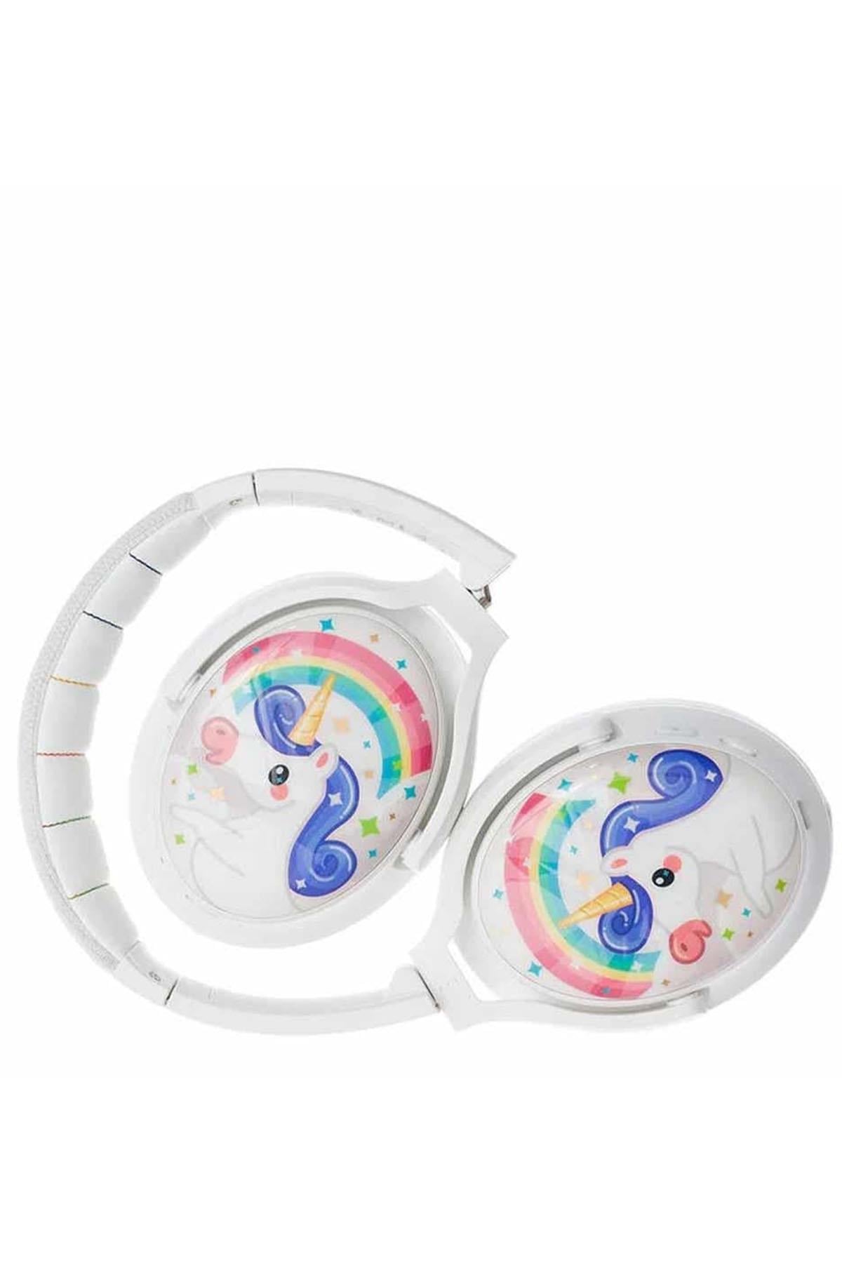 Buddyphones Cosmos Plus - Çocuklar İçin Kulak Üstü Kulaklık -Bluetooth - Beyaz Çok Renkli