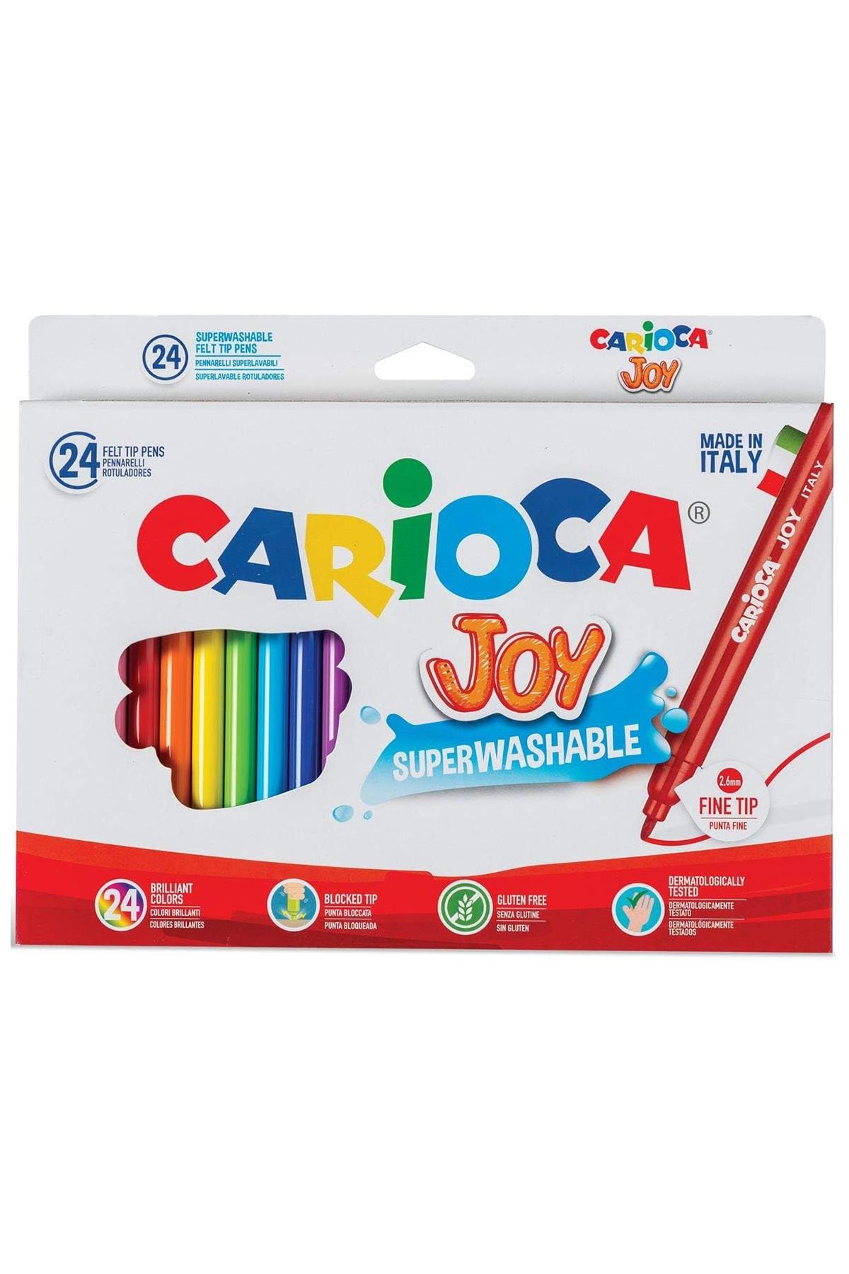Carioca / JOY SÜPER YIKANABİLİR KEÇELİ BOYA KALEMİ 24'LÜ Çok Renkli