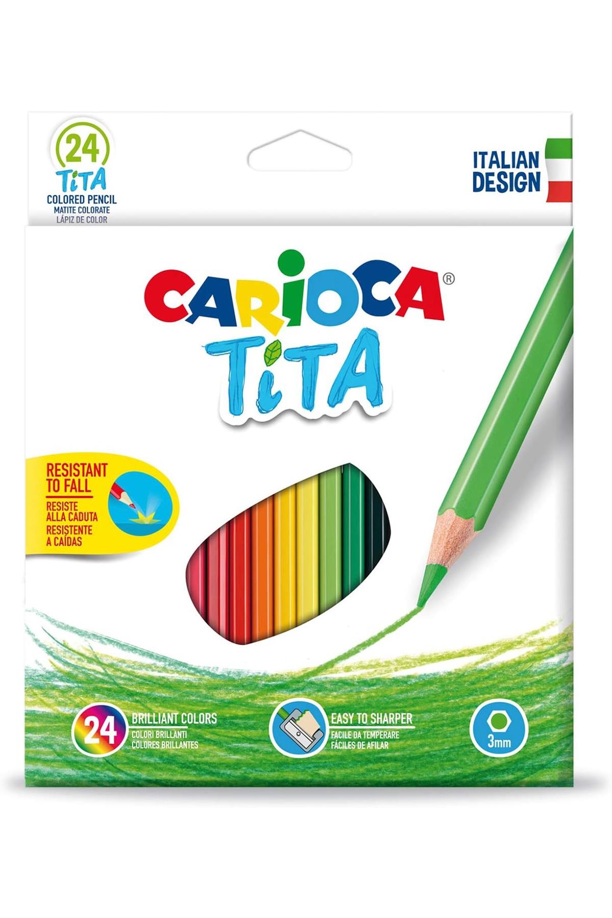 Carioca / TİTA KURU BOYA KALEMİ 24'LÜ Çok Renkli
