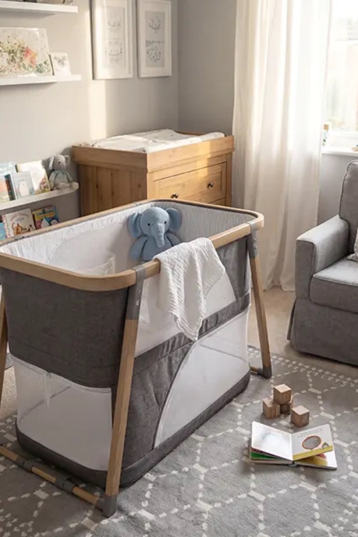 Child Home / Nacalu 3'ü 1 Arada Anne Yanı Beşiği Gri