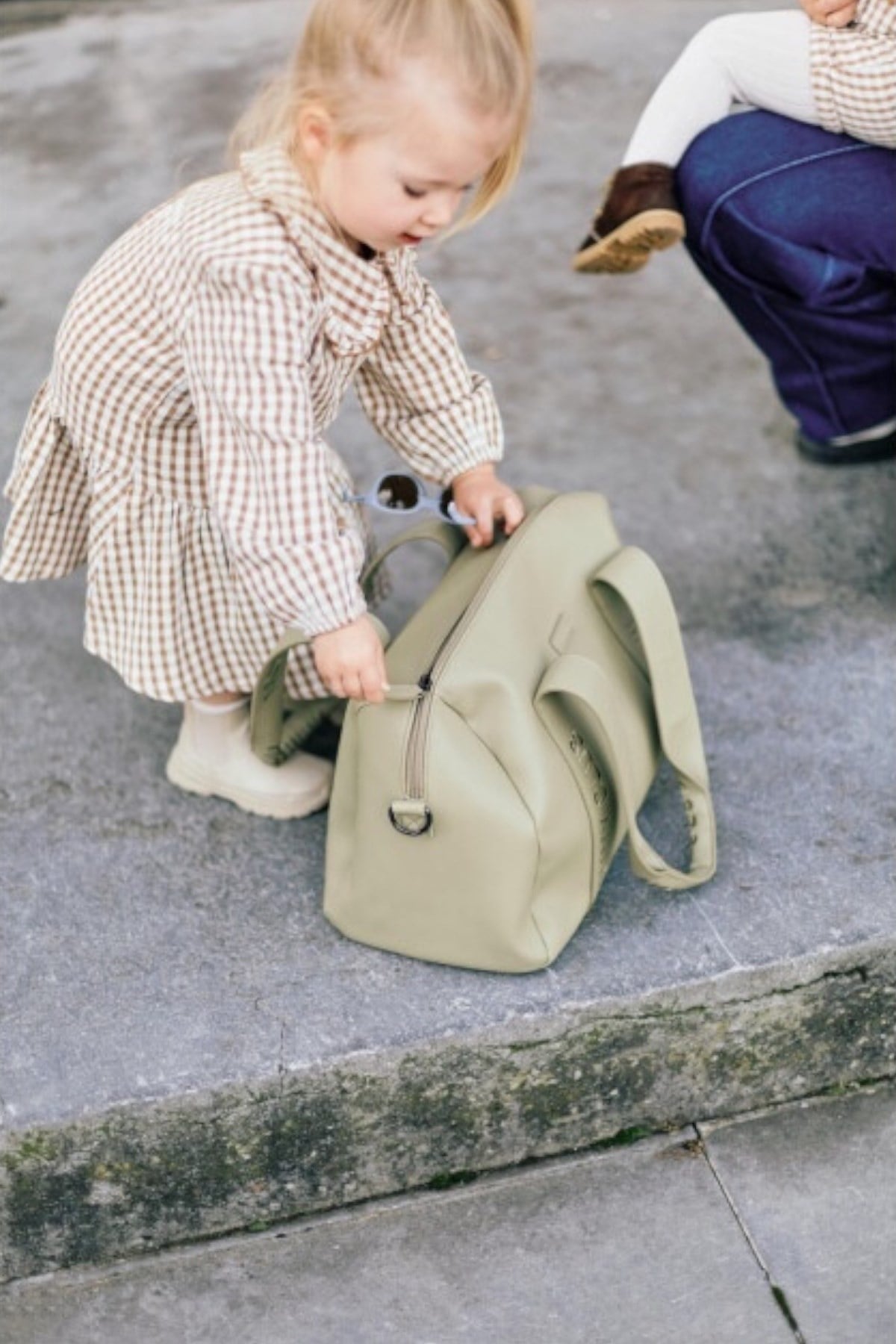 Childhome  / Mommy  Club Bag, Vegan Deri Yeşil Yeşil