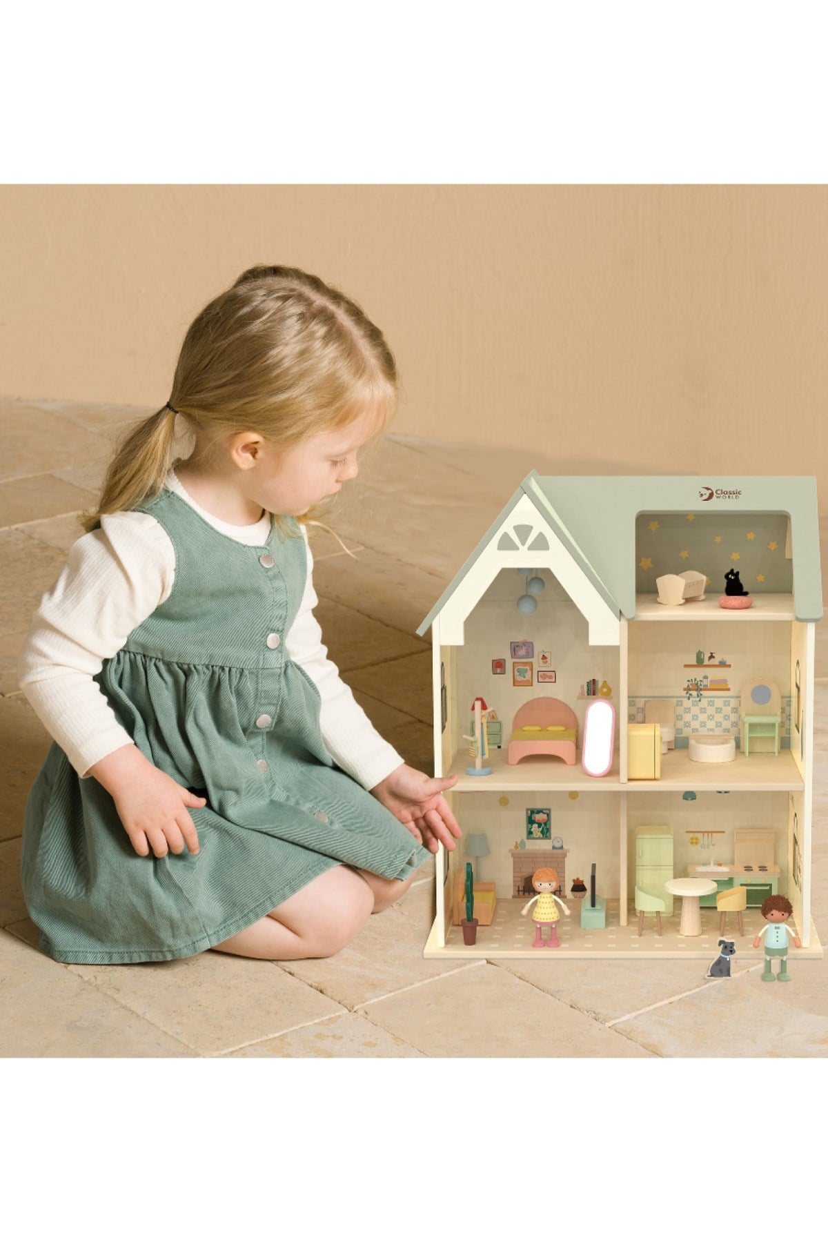 Classic World Ahşap Bebek Evi Cozy Cottage Çok Renkli
