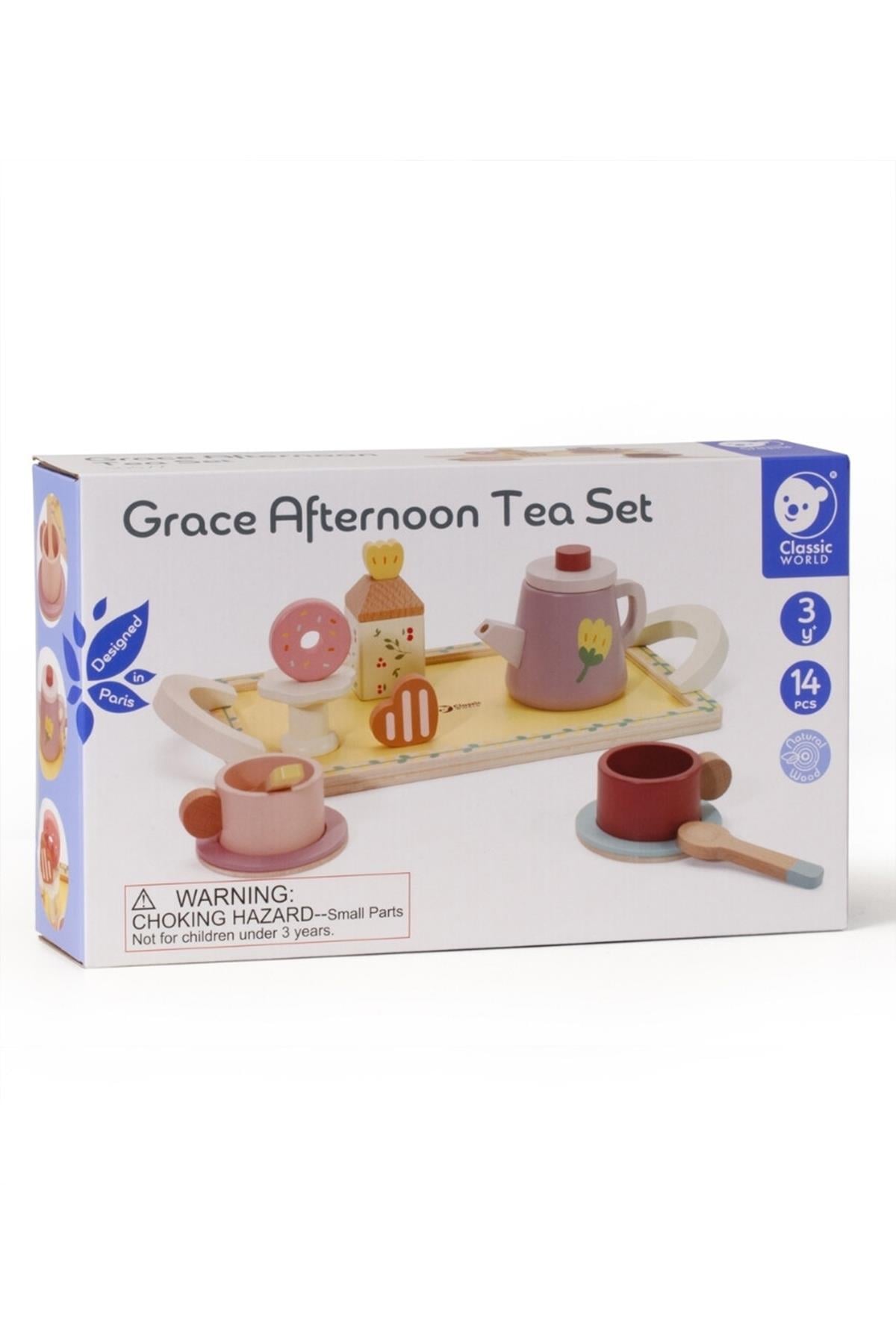 Classic World Grace Ahşap Çay Seti Çok Renkli
