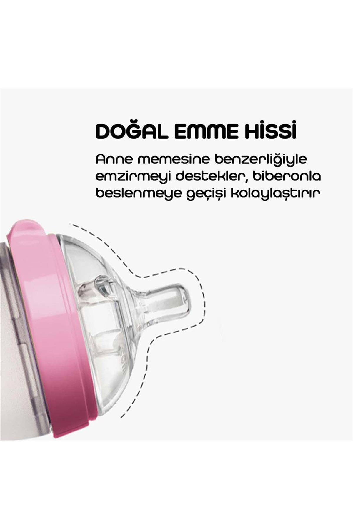 Comotomo Biberon 250 ml Pembe