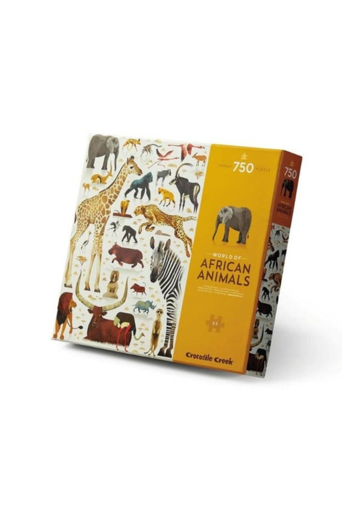 Crocodile Creek Aile Puzzle - 750 Parça - Afrika Hayvanları Dünyası Çok Renkli
