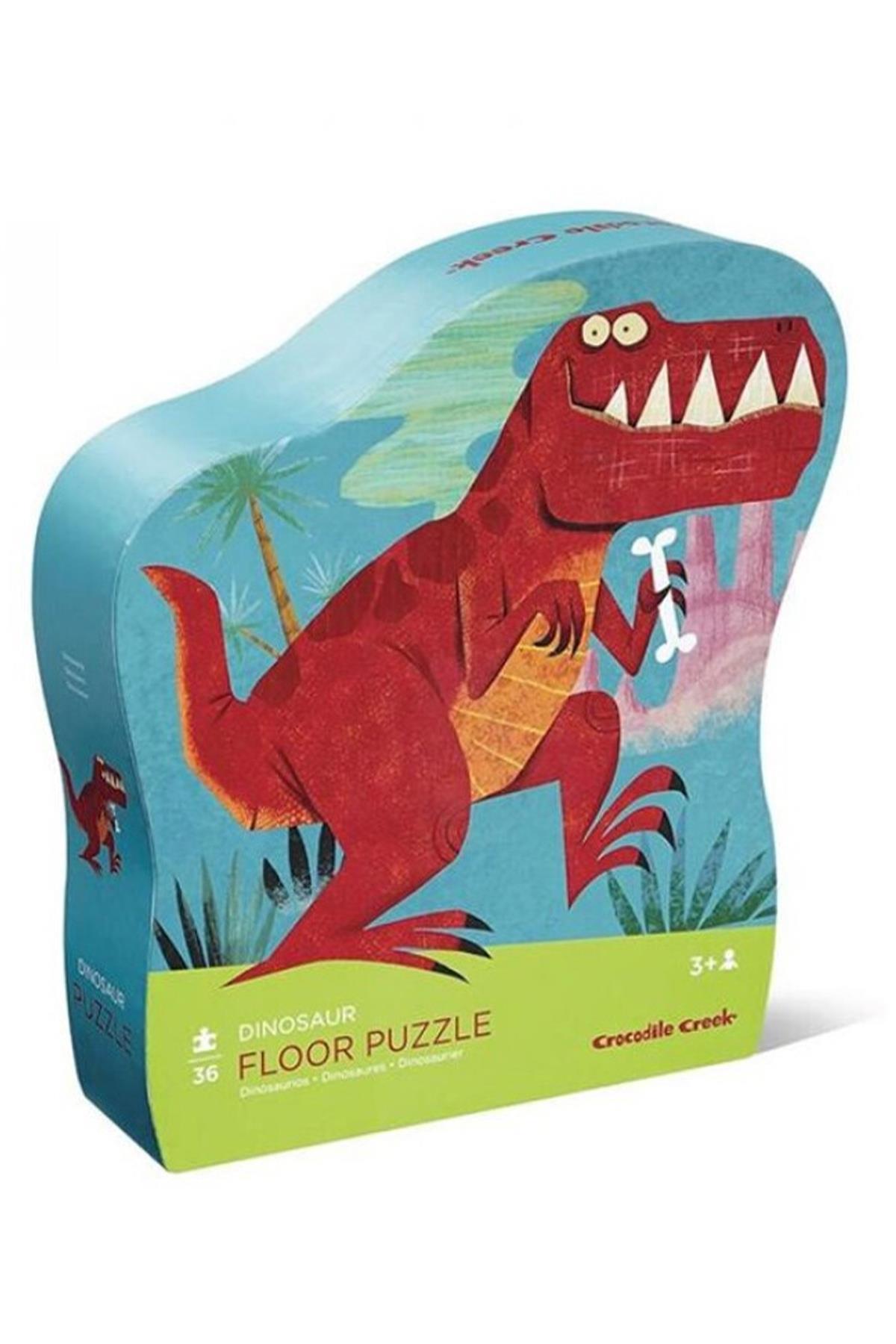 Crocodile Creek Dekoratif Puzzle - 36 Parça - Dinozor Çok Renkli