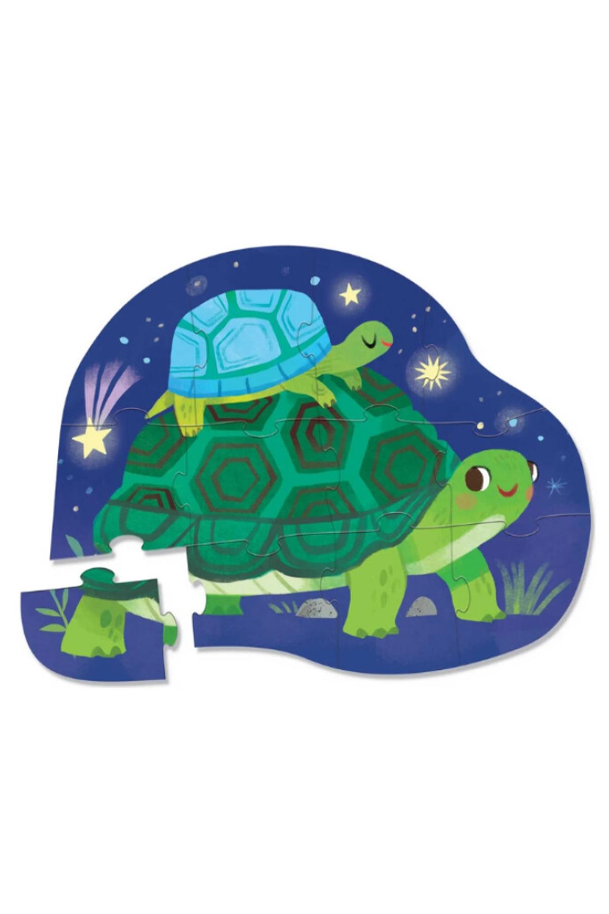 Crocodile Creek Mini Puzzle - 12  Parça - Kaplumbağalar Çok Renkli