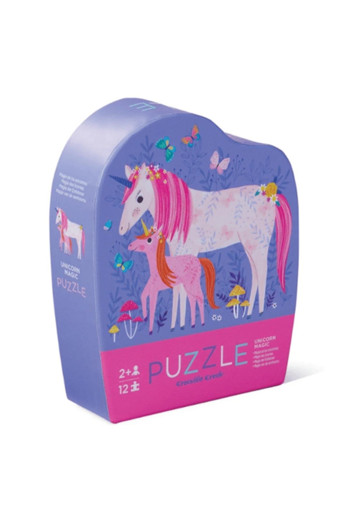 Crocodile Creek Mini Puzzle - 12 Parça - Unicorn Çok Renkli