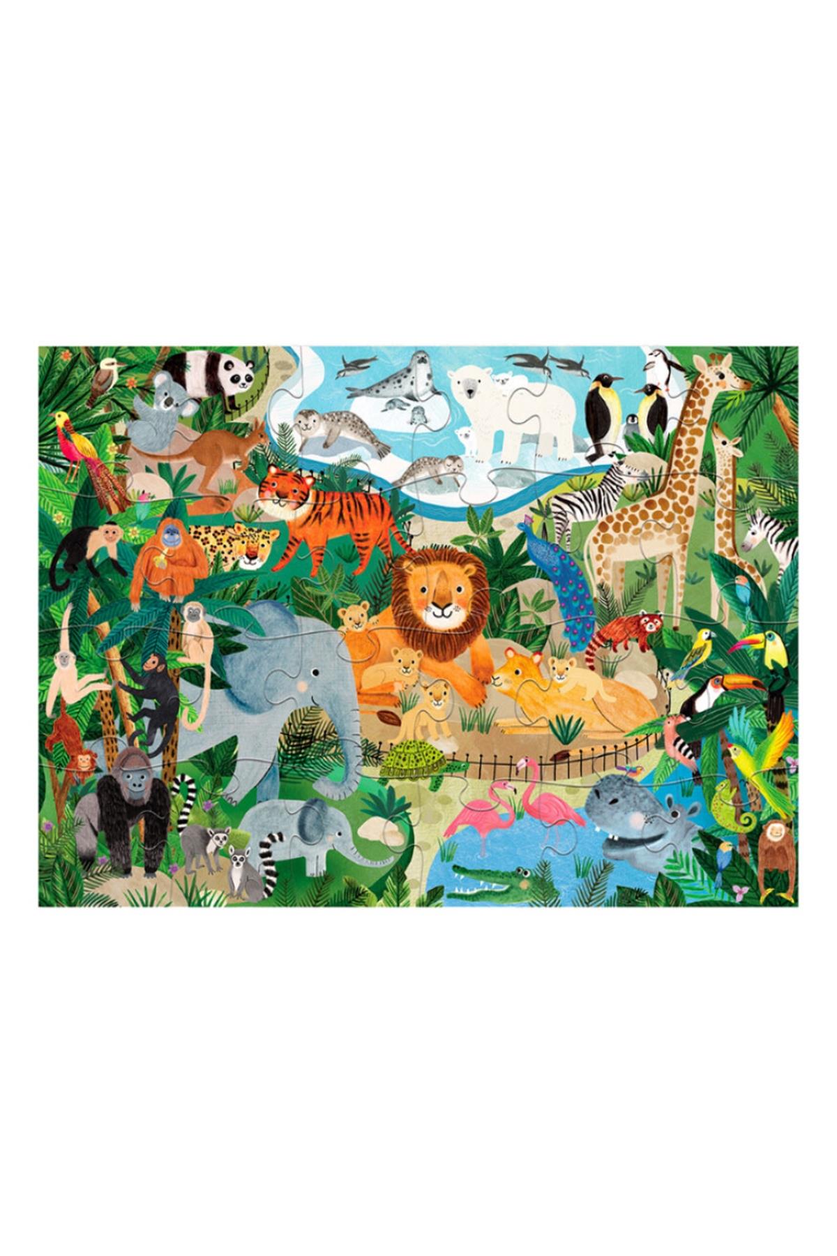 Crocodile Creek Puzzle - 24 Parça - Hayvanat Bahçesi Çok Renkli