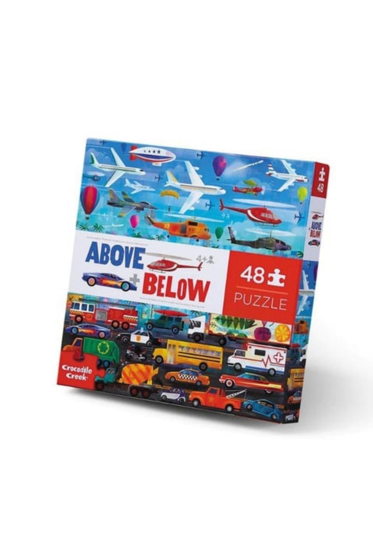 Crocodile Creek Puzzle - 48 Parça - Things That Go Çok Renkli