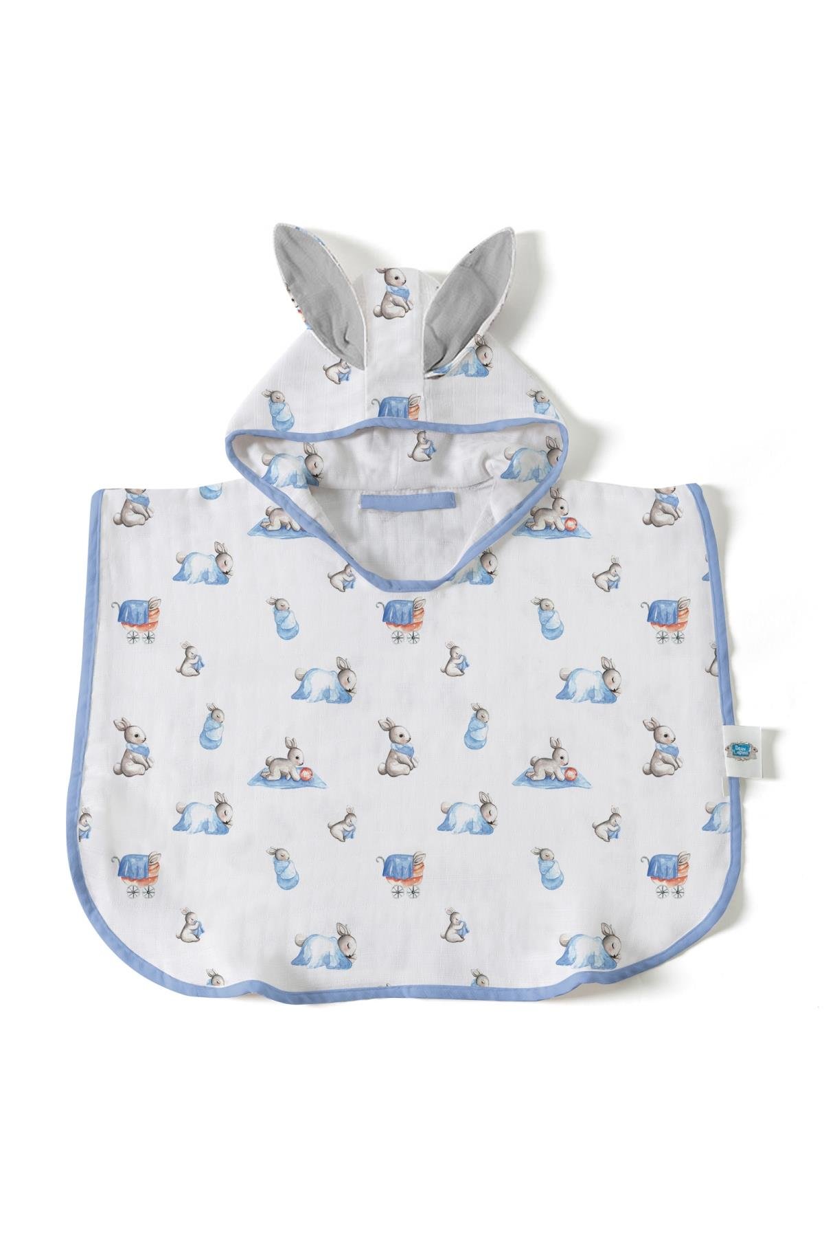 Deux Lapins / Bébé Lapin Müslin Bebek Panço std