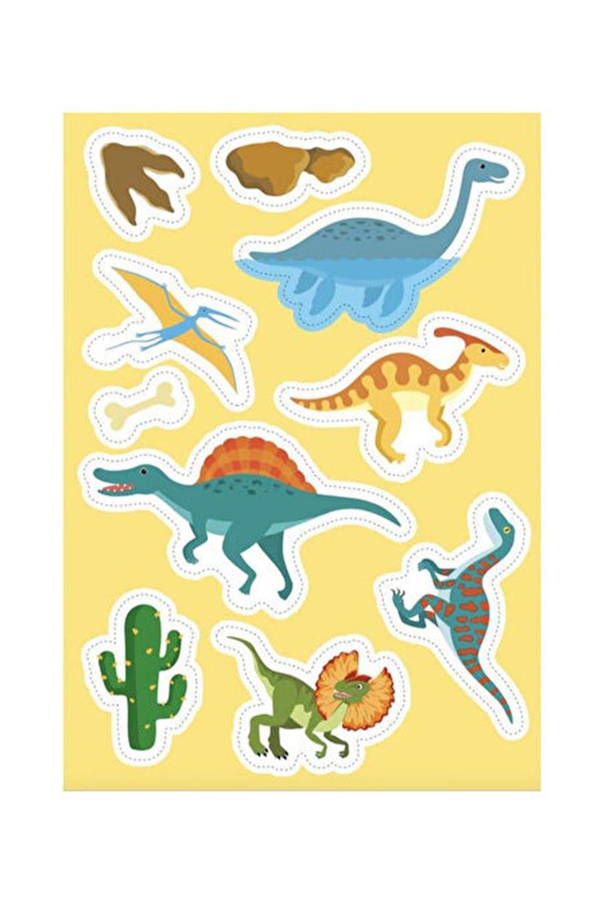 Dinosaurs - Sticker and Activities Çok Renkli