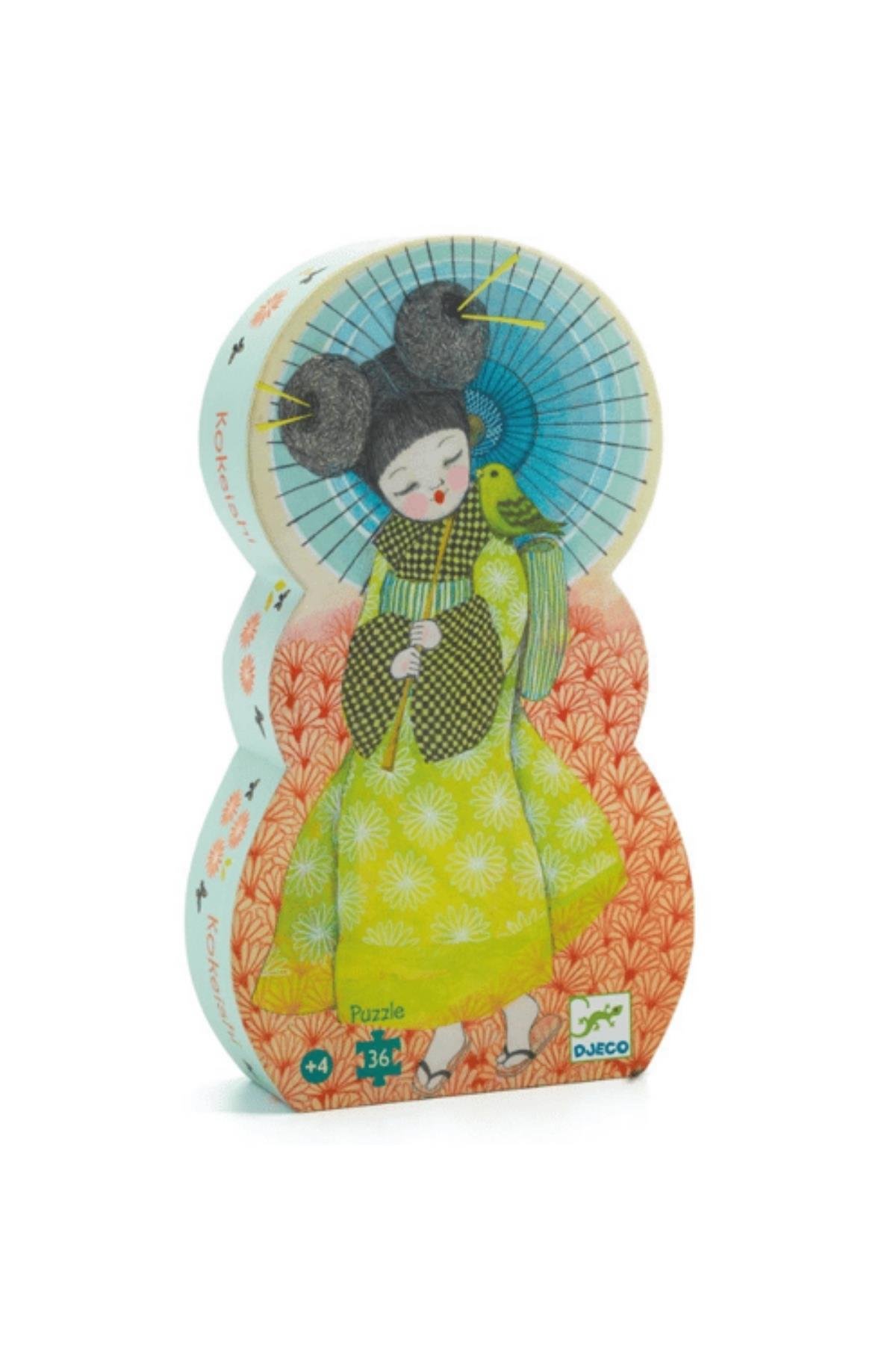 Djeco Dekoratif Puzzle 36 Parça/Japon Prenses Çok Renkli