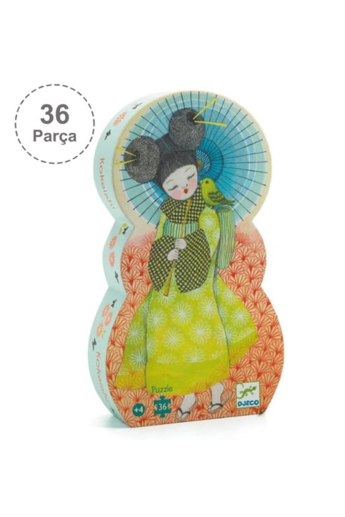 Djeco Dekoratif Puzzle 36 Parça/Japon Prenses Çok Renkli