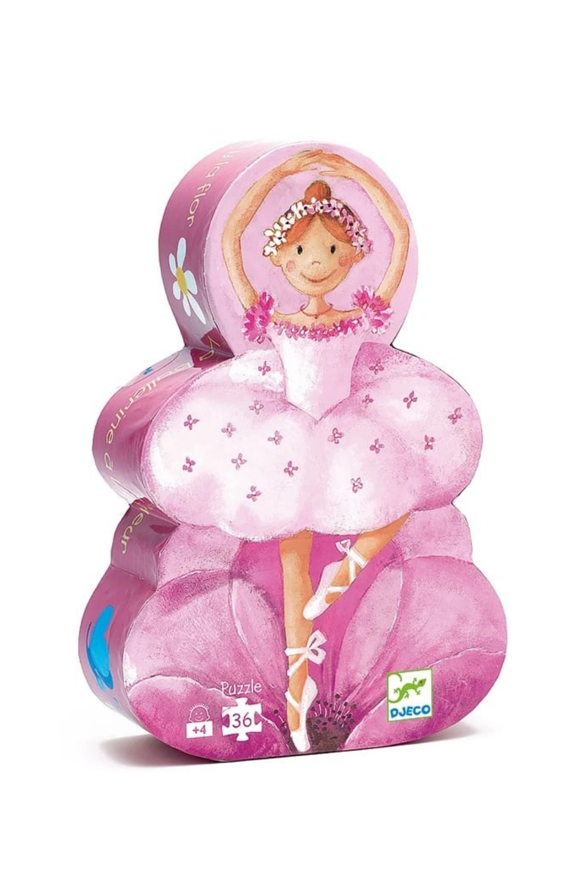 Djeco Dekoratif Puzzle 36 Parça/The Ballerina With The Flower Çok Renkli