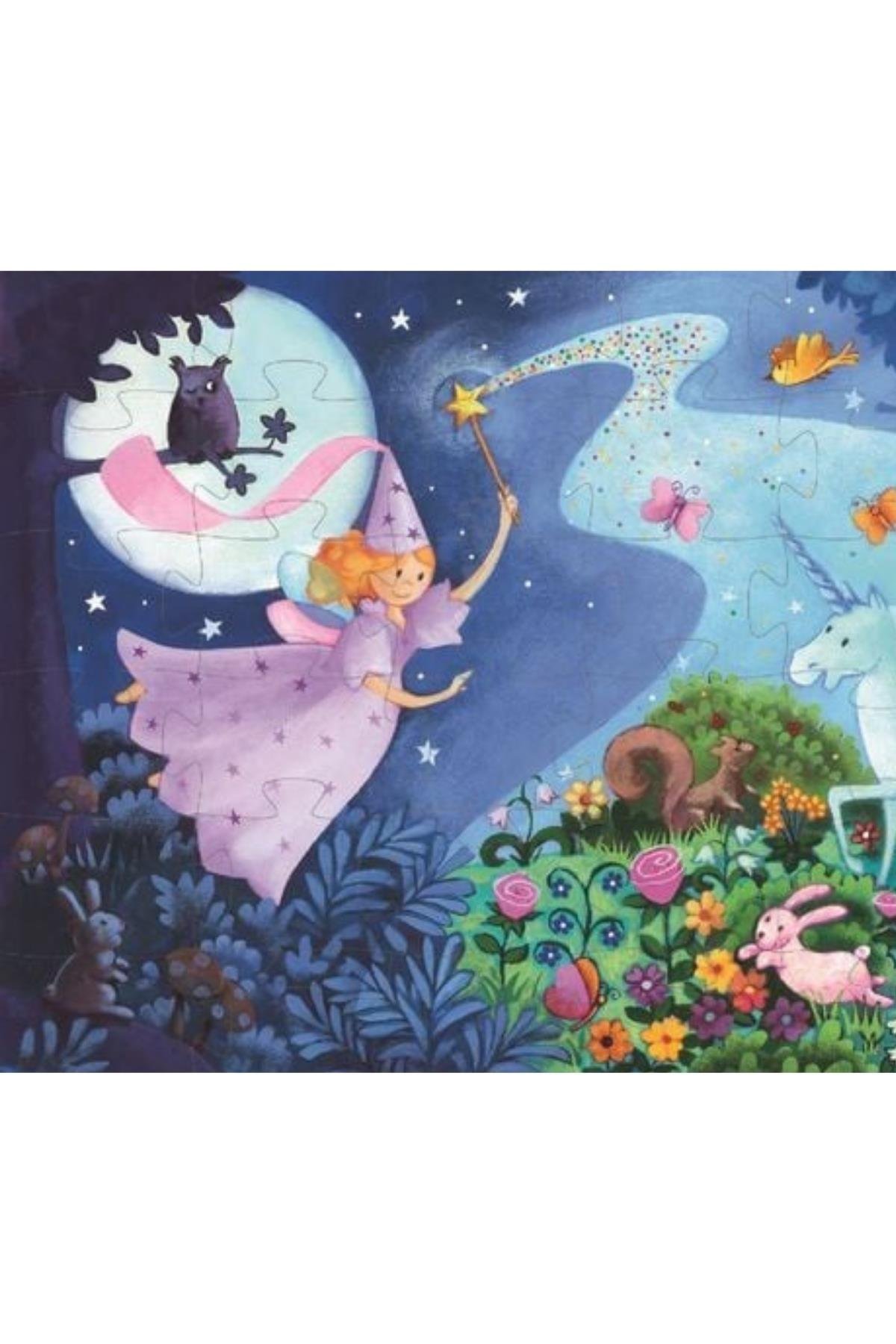 Djeco / Dekoratif Puzzle 36 Parça/The Fairy And The Unicorn Çok Renkli