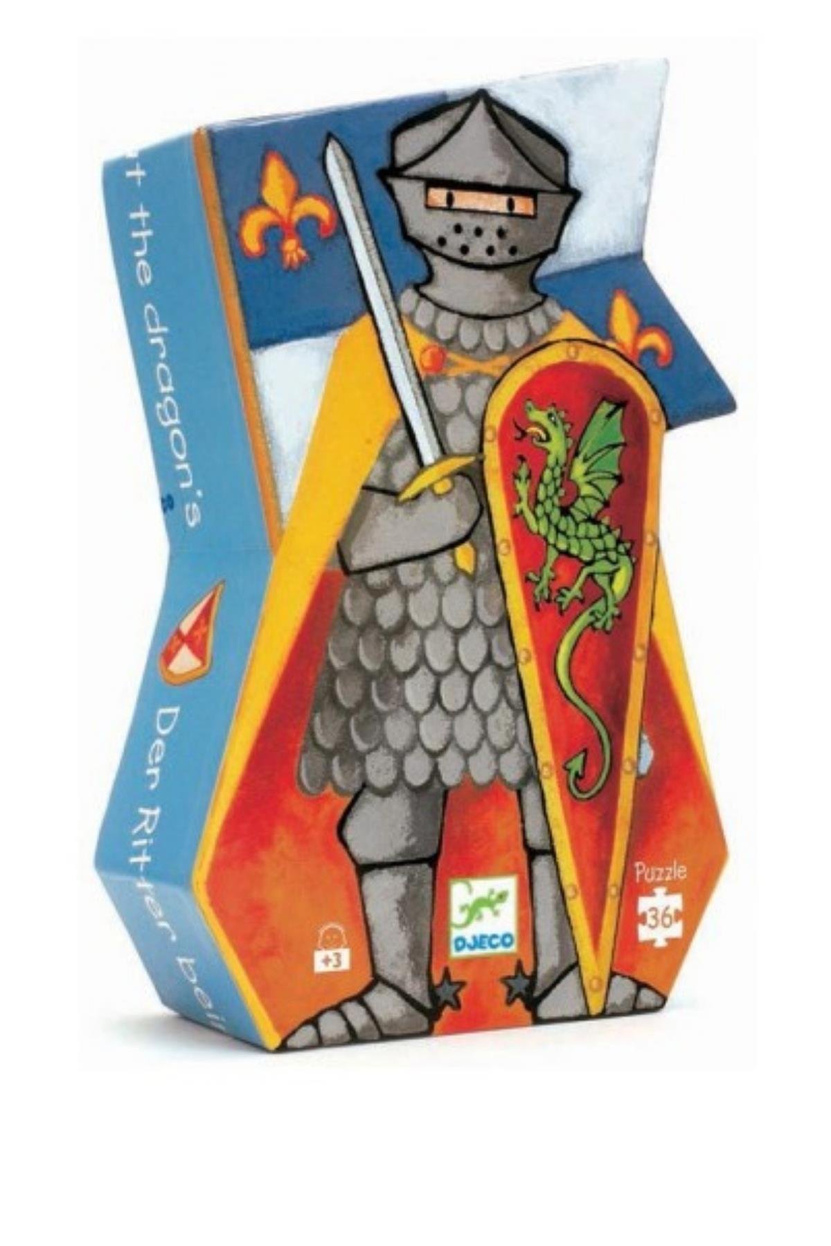 Djeco Dekoratif Puzzle 36 Parça/The Knight At The Dragon Çok Renkli