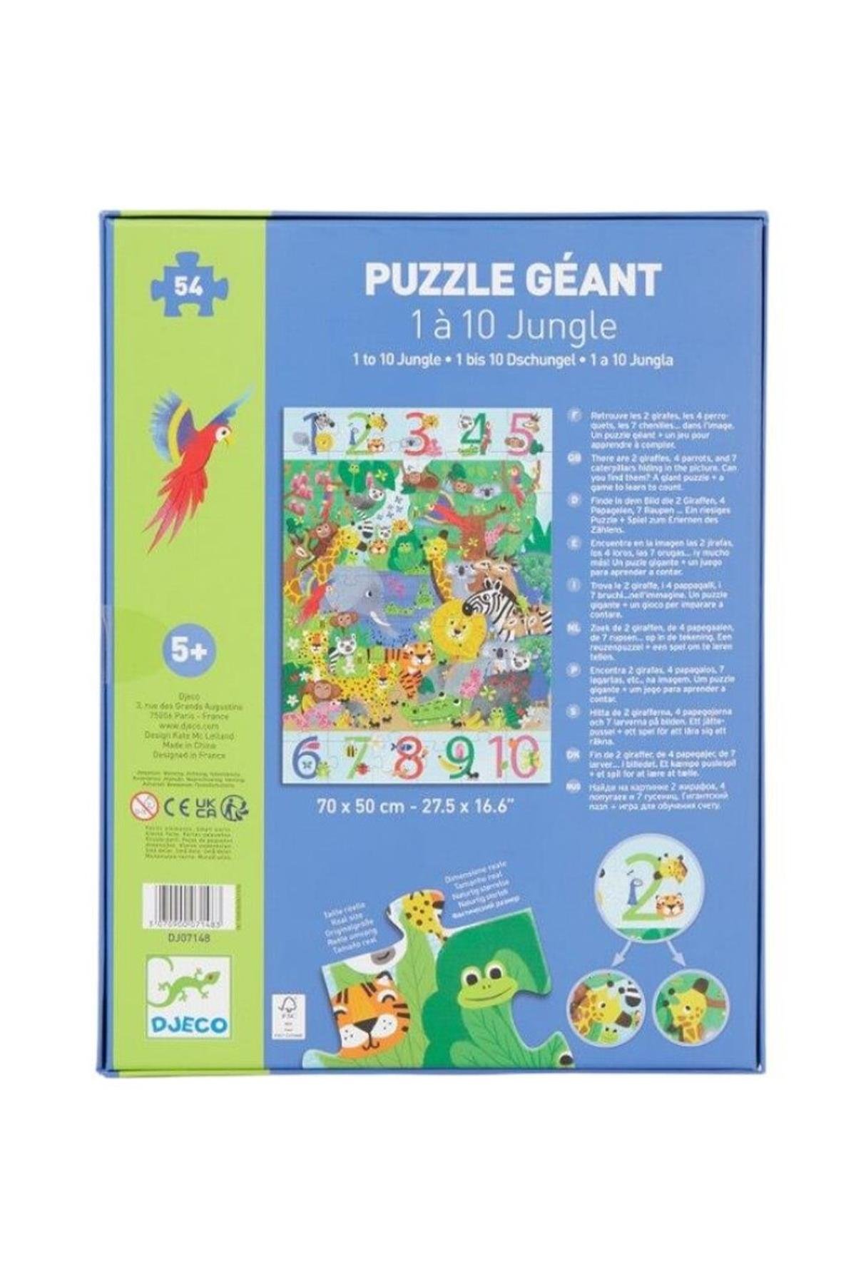 Djeco Dev Puzzle 54 Parça / Jungle Çok Renkli
