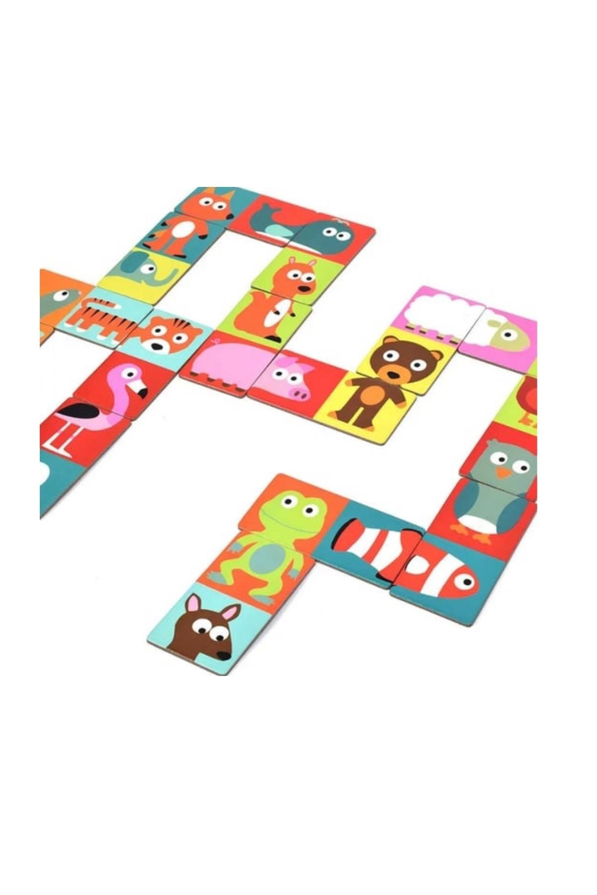 Djeco Domino Animo-Puzzle Çok Renkli