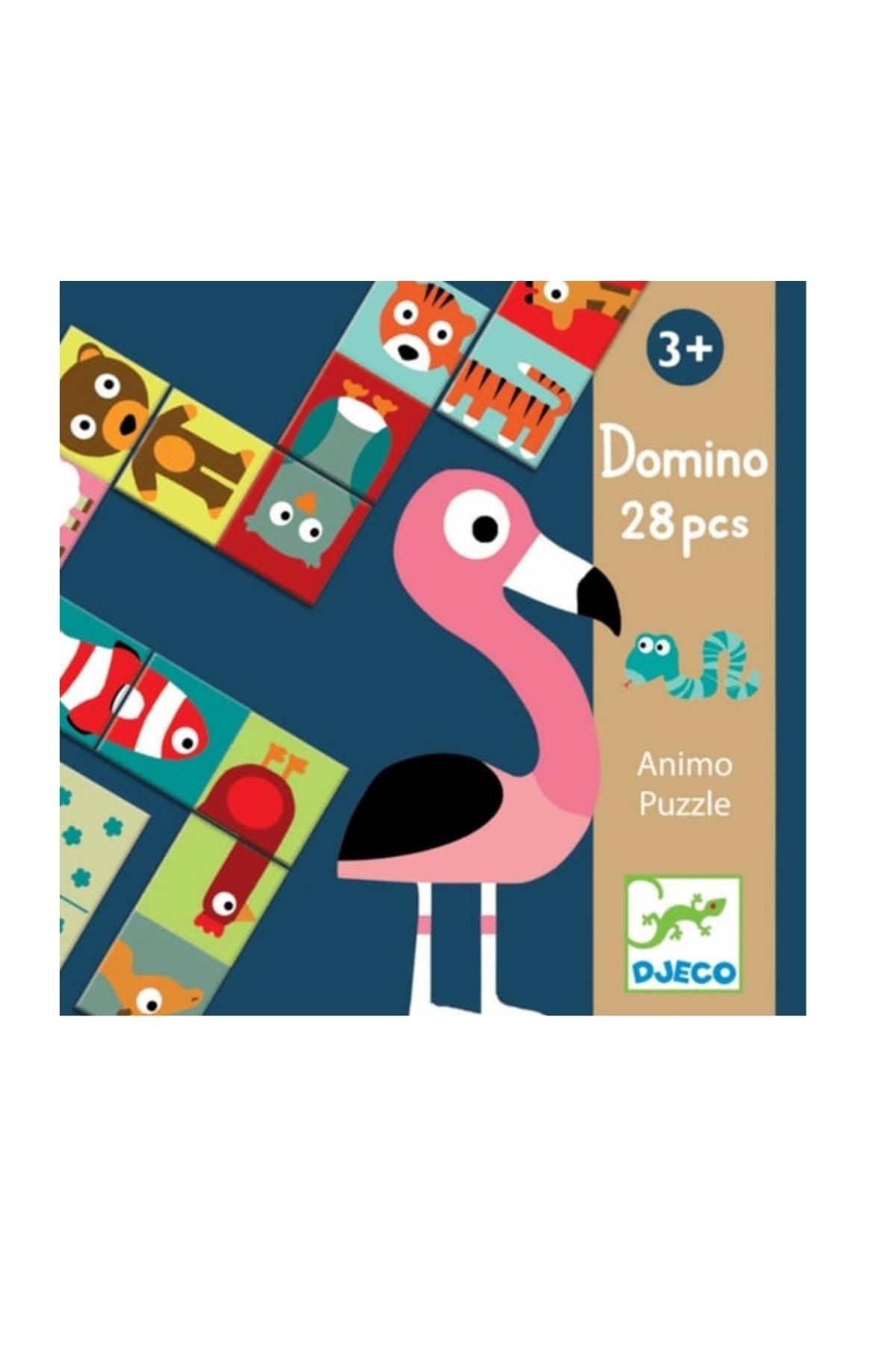 Djeco Domino Animo-Puzzle Çok Renkli