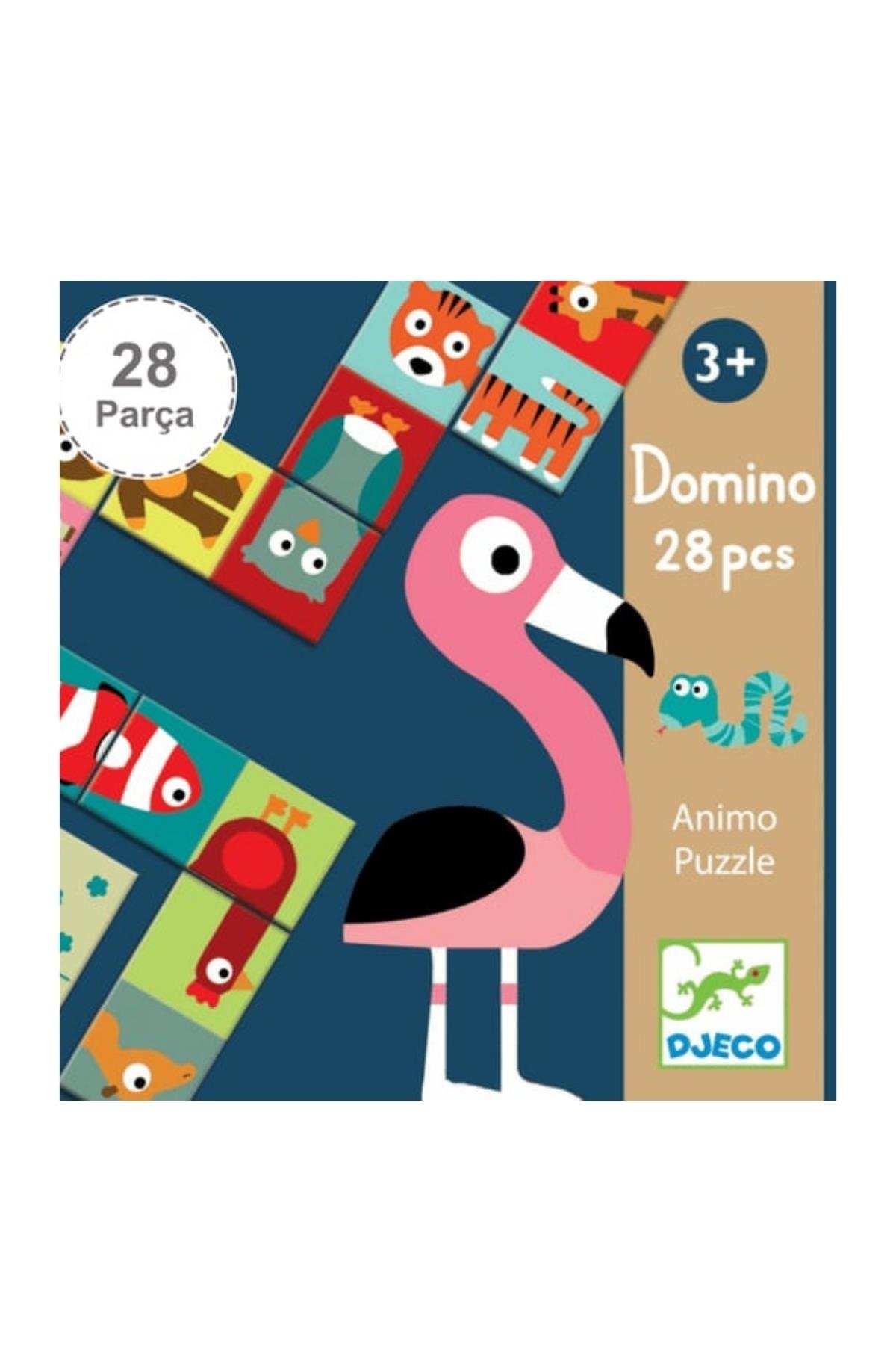 Djeco Domino Animo-Puzzle Çok Renkli