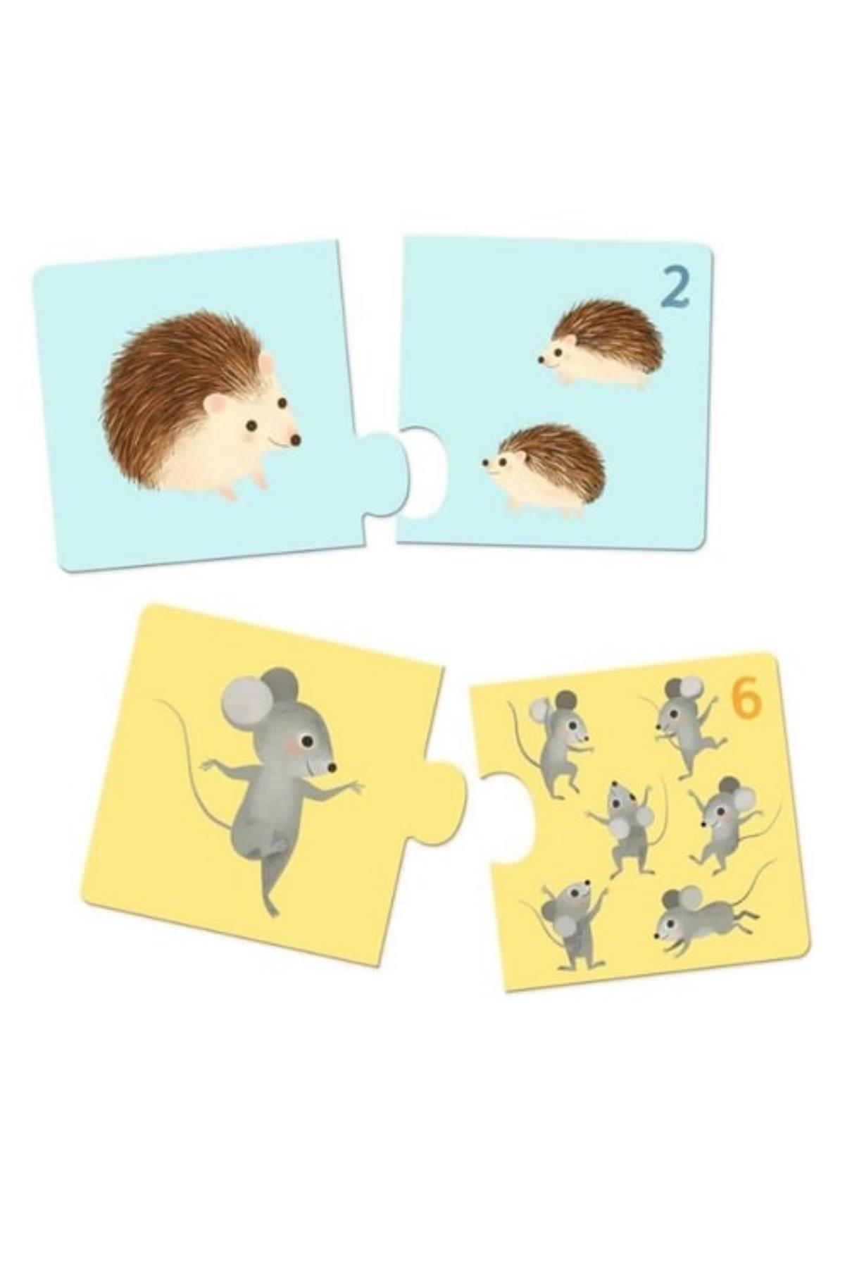 Djeco İkili Puzzle / Baby Animals Çok Renkli