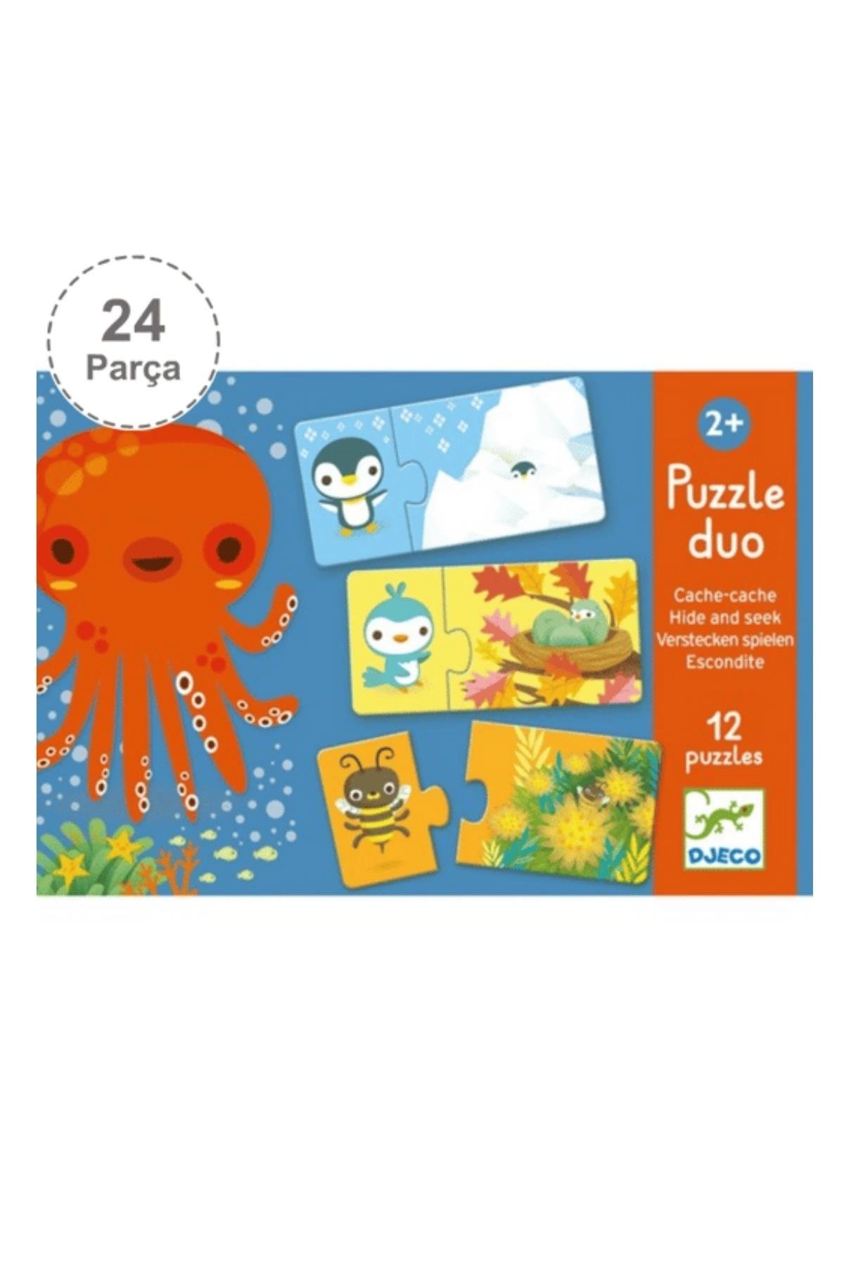 Djeco İkili Puzzle/ Duo Hide Seek Çok Renkli