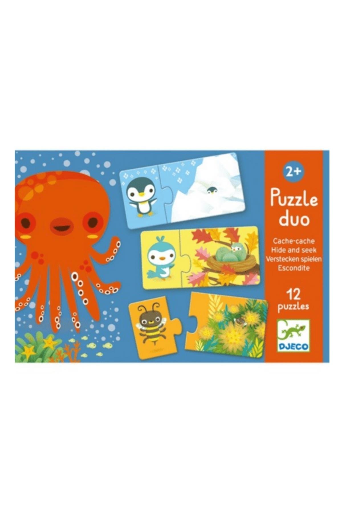Djeco İkili Puzzle/ Duo Hide Seek Çok Renkli