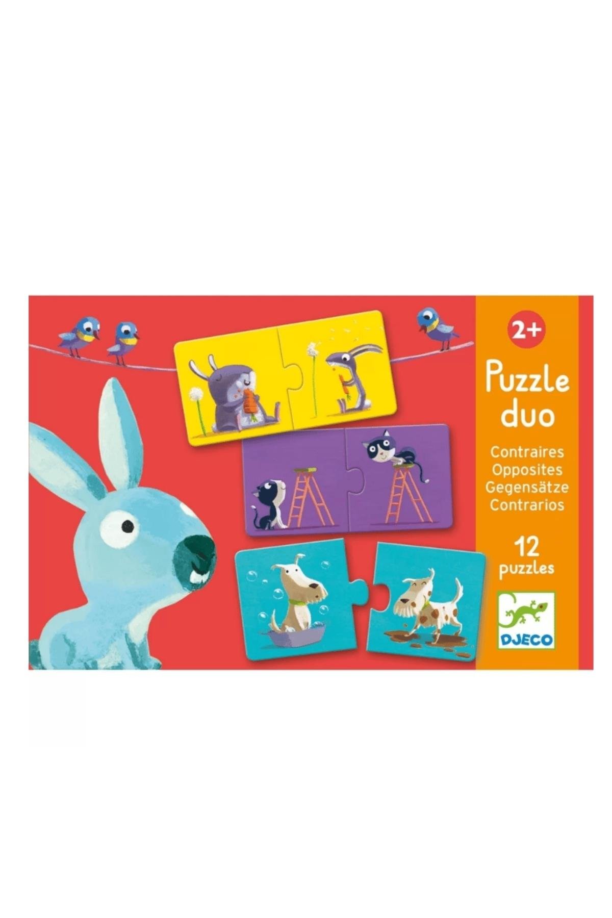 Djeco İkili Puzzle/ Duo Opposites Çok Renkli