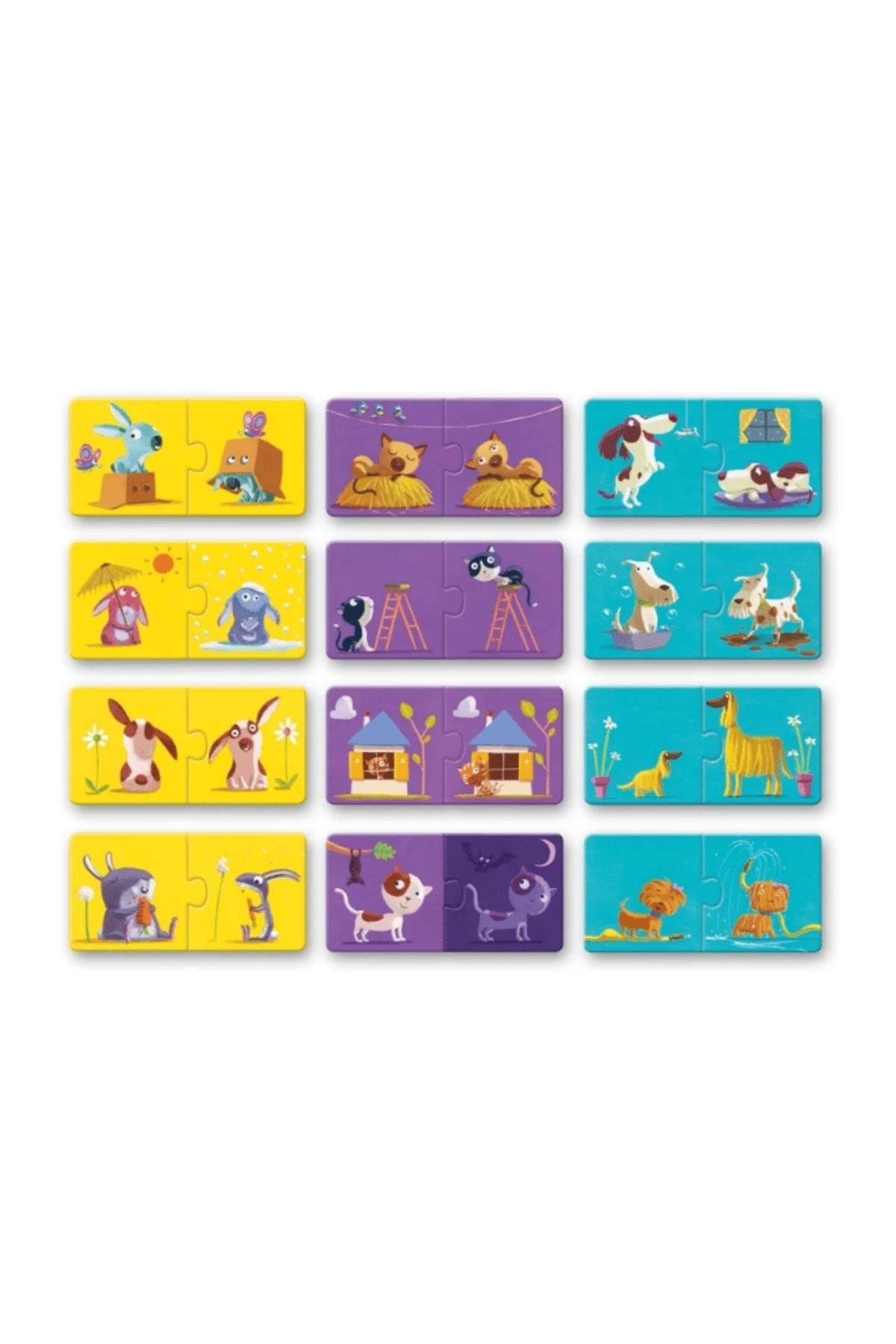 Djeco İkili Puzzle/ Duo Opposites Çok Renkli
