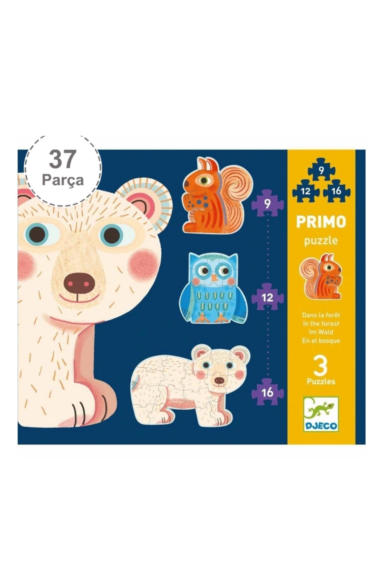 Djeco İlerleyen Puzzle - In The Forest - 9, 12, 16 Pcs Çok Renkli