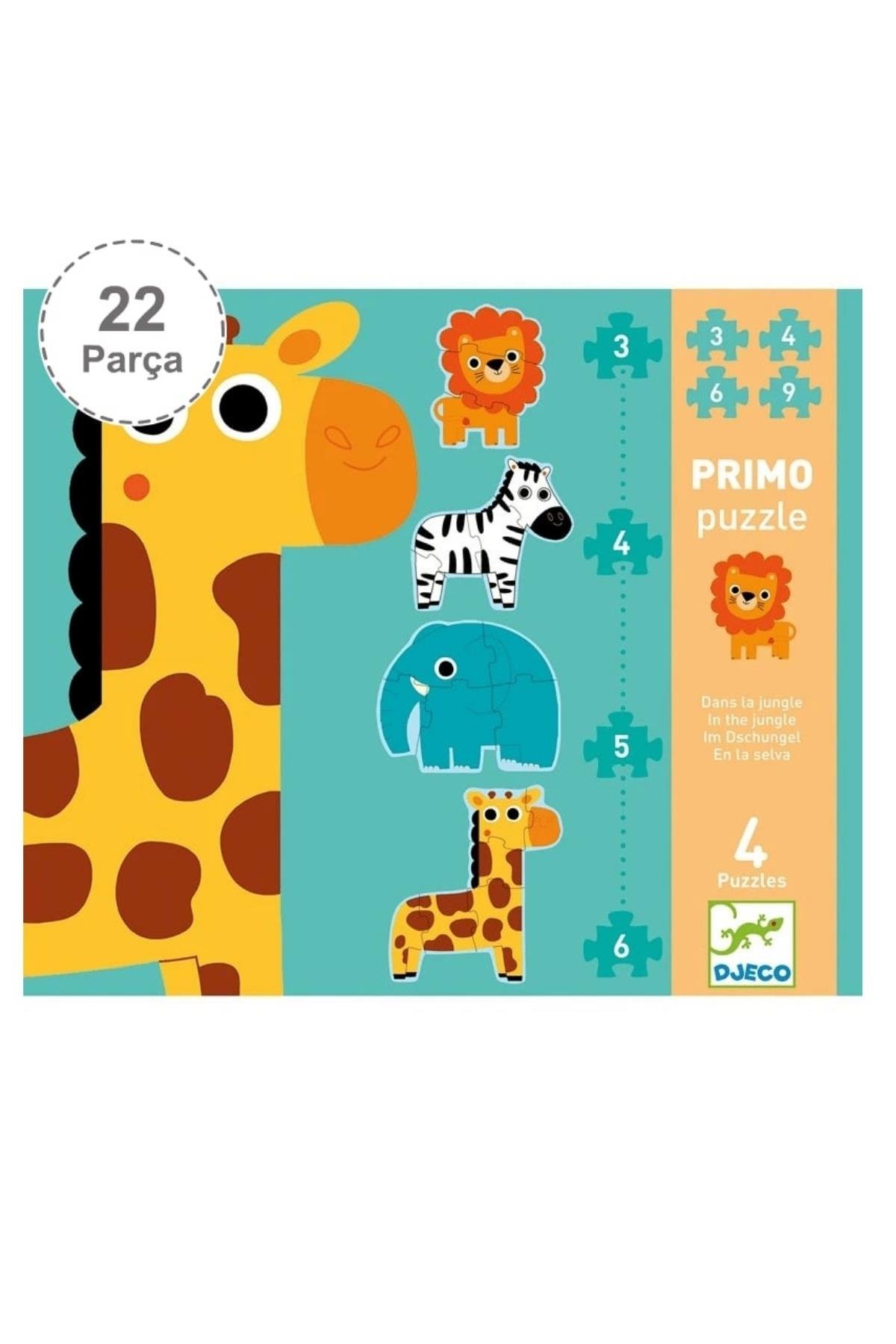 Djeco İlerleyen Puzzle - In The Jungle - 3,4,6,9 Pcs Çok Renkli