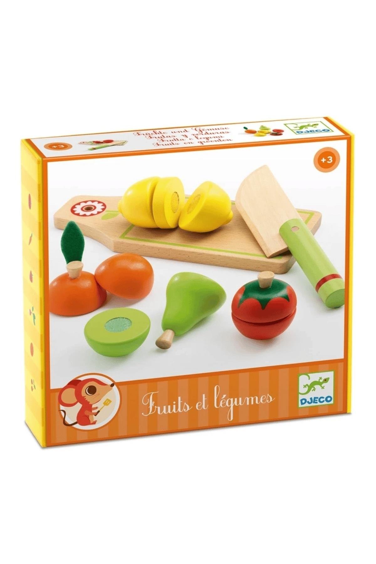 Djeco Kesme Tahtası / Fruits & Vegetables To Cut Çok Renkli