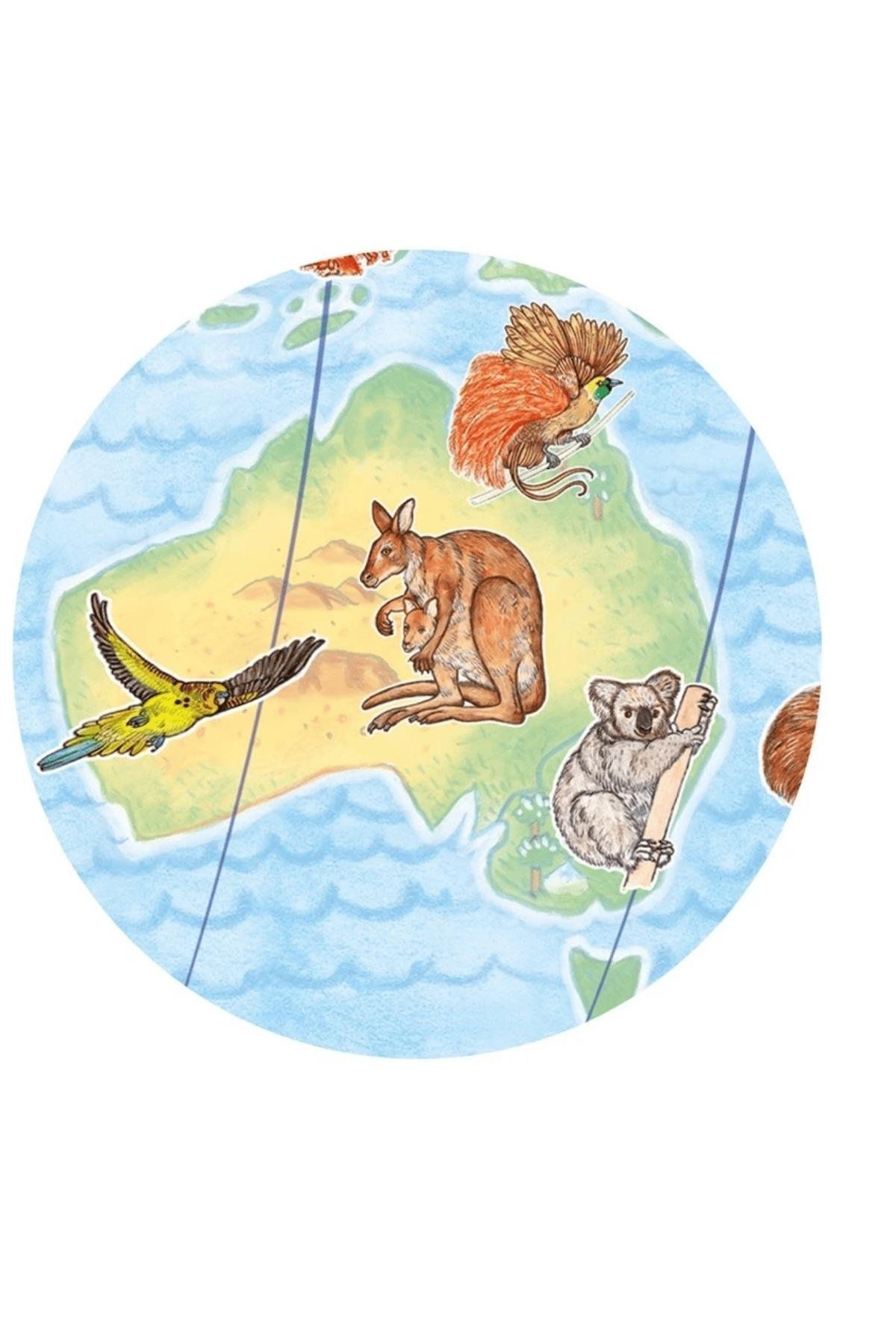 Djeco Klasik Puzzle 100 Parça - World's Animals Çok Renkli