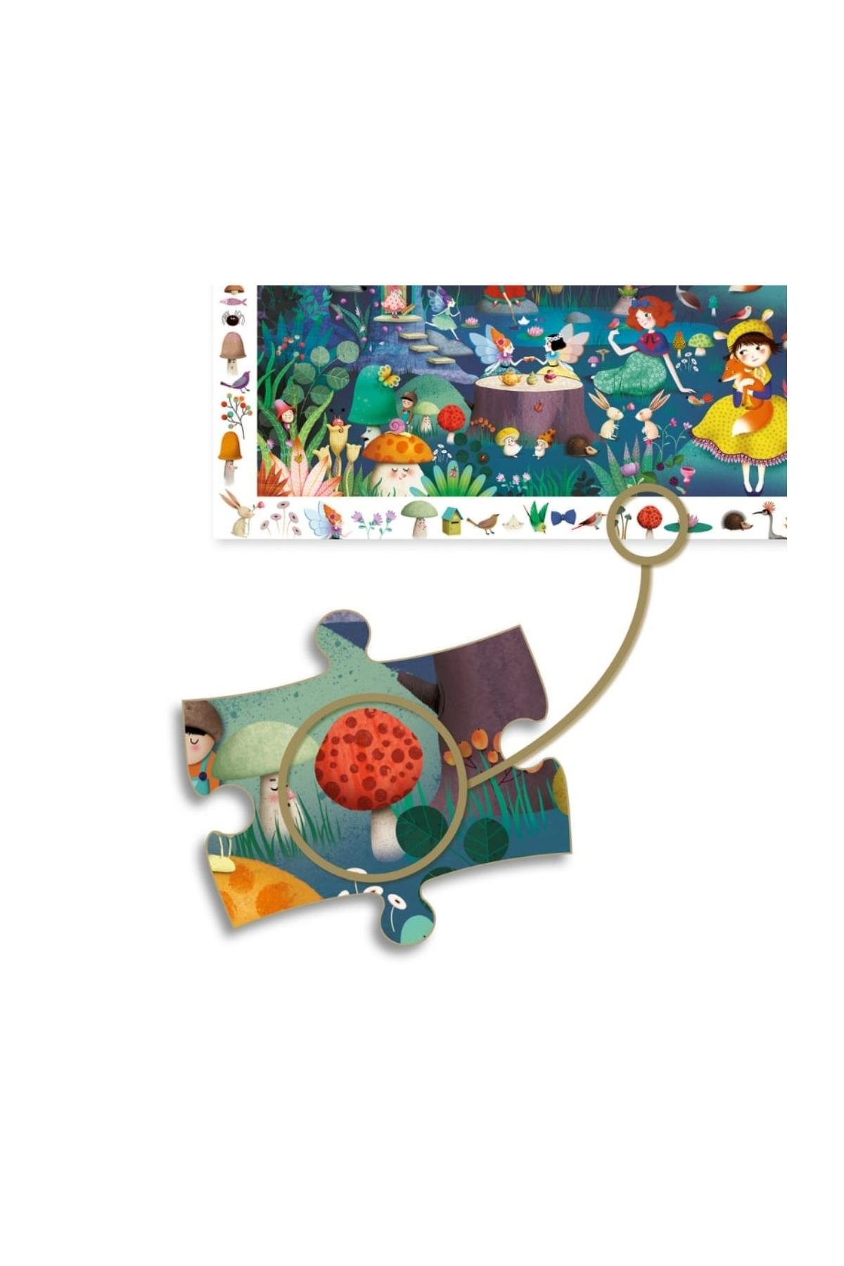 Djeco Klasik Puzzle 100 Parça/Enchanted Forest Çok Renkli
