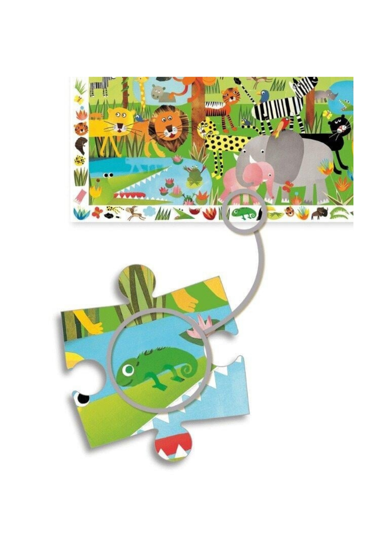 Djeco Klasik Puzzle 35 Parça/ Jungle Çok Renkli