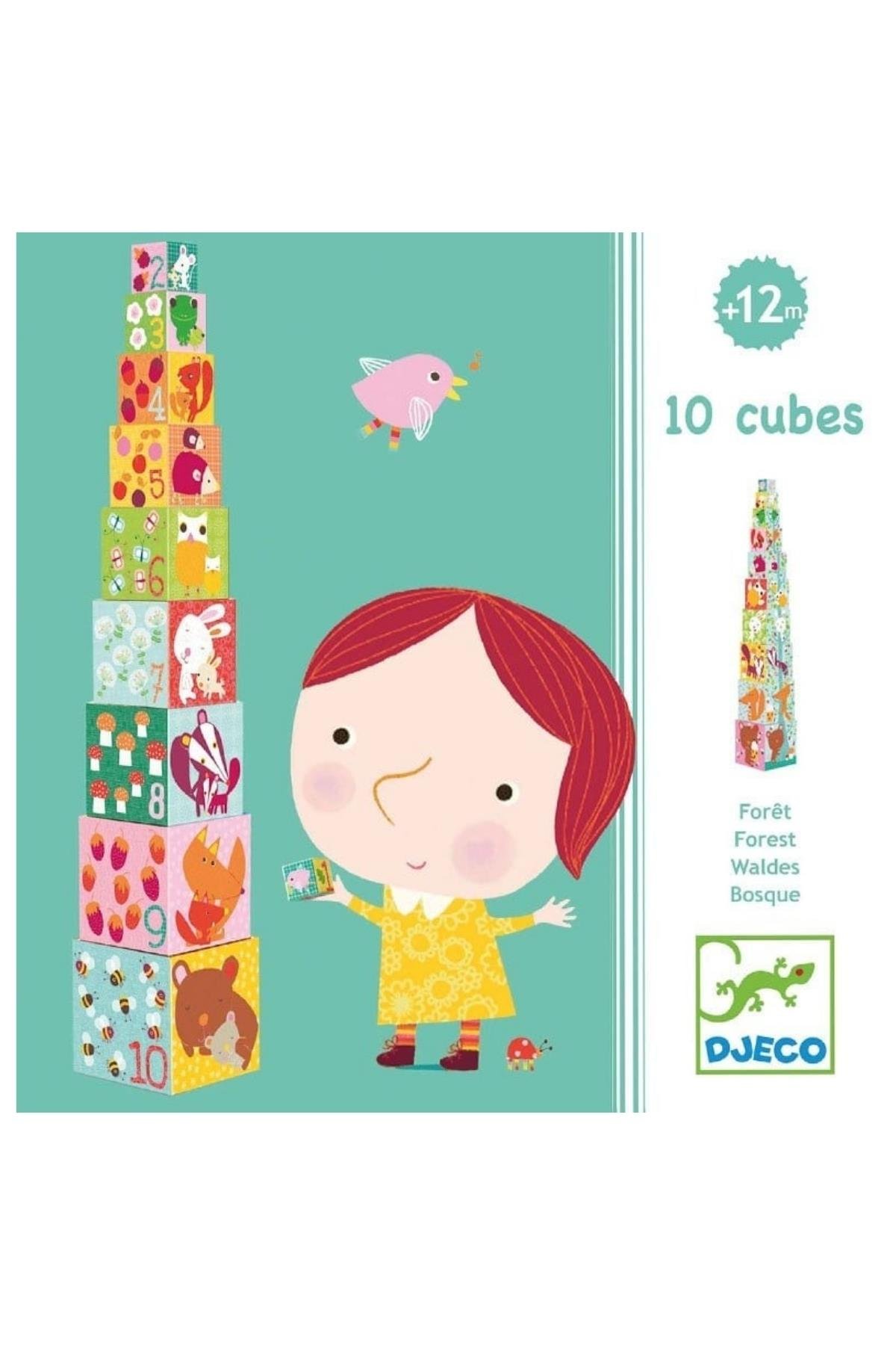 Djeco Küpler / 10 Forest Blocks Çok Renkli