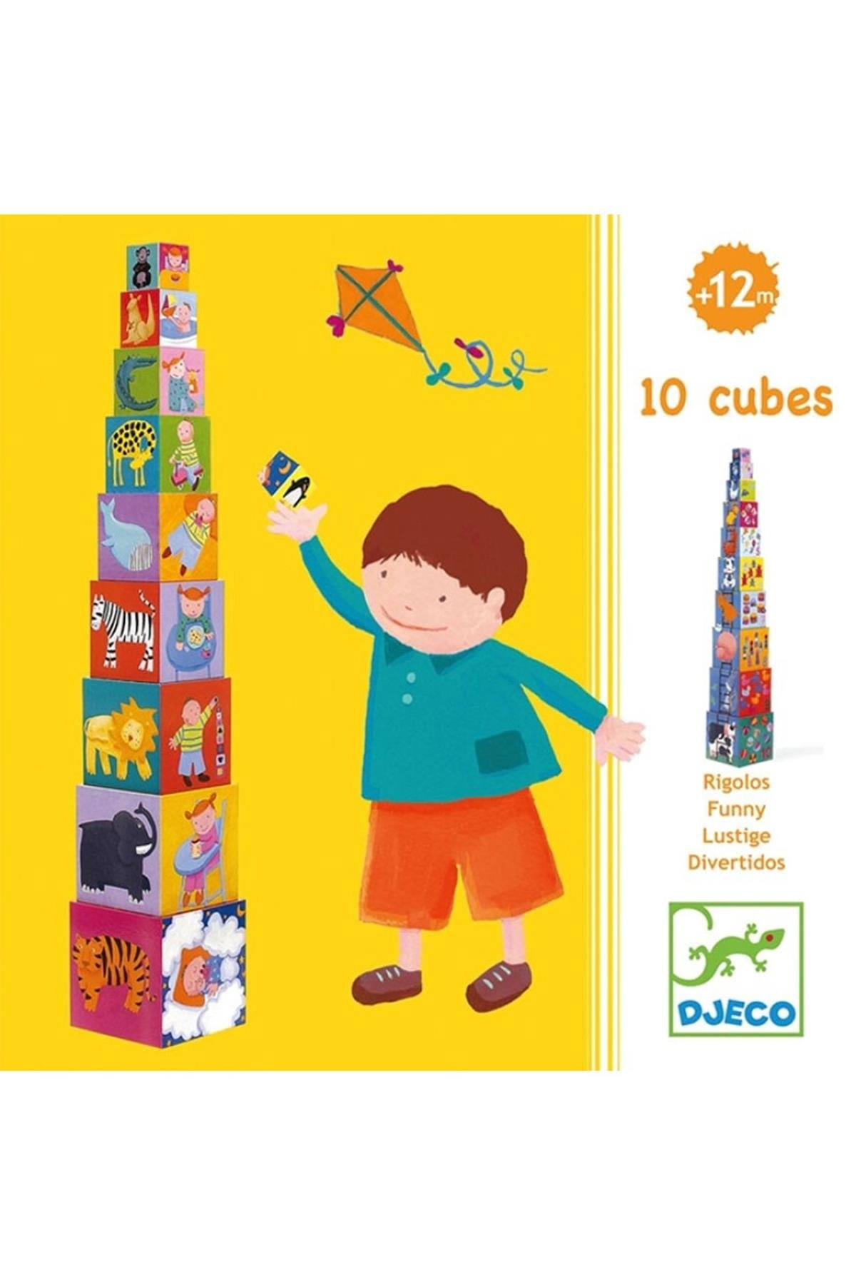 Djeco Küpler / 10 Funny Blocks Çok Renkli
