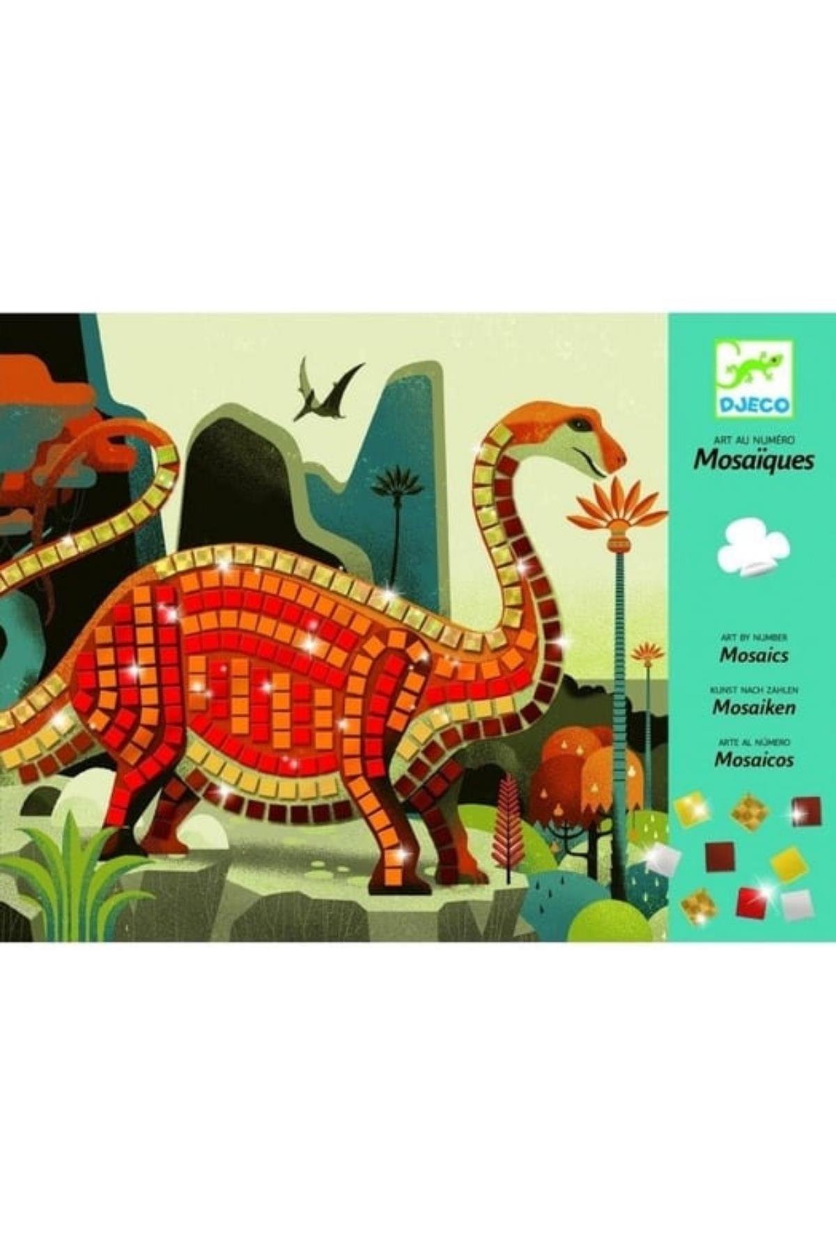 Djeco Mozaik Yapıştırma / Dinosaurs Çok Renkli