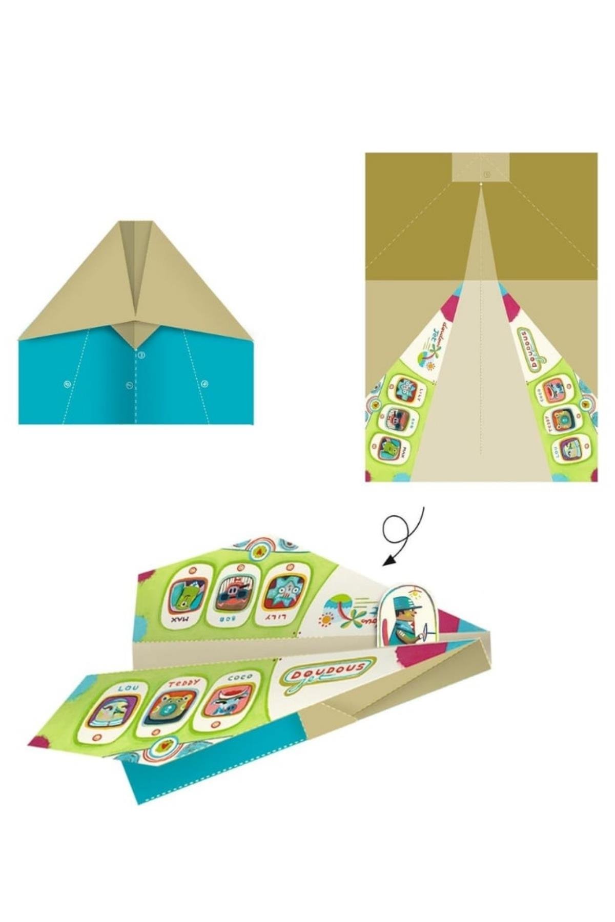 Djeco Origami / Planes Çok Renkli