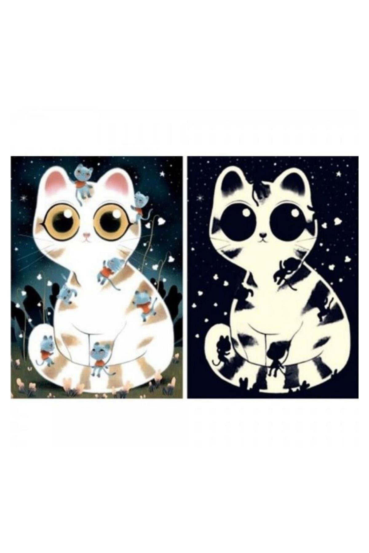 Djeco Wizzy Puzzle 50 Parça / Cuddly Cats Çok Renkli
