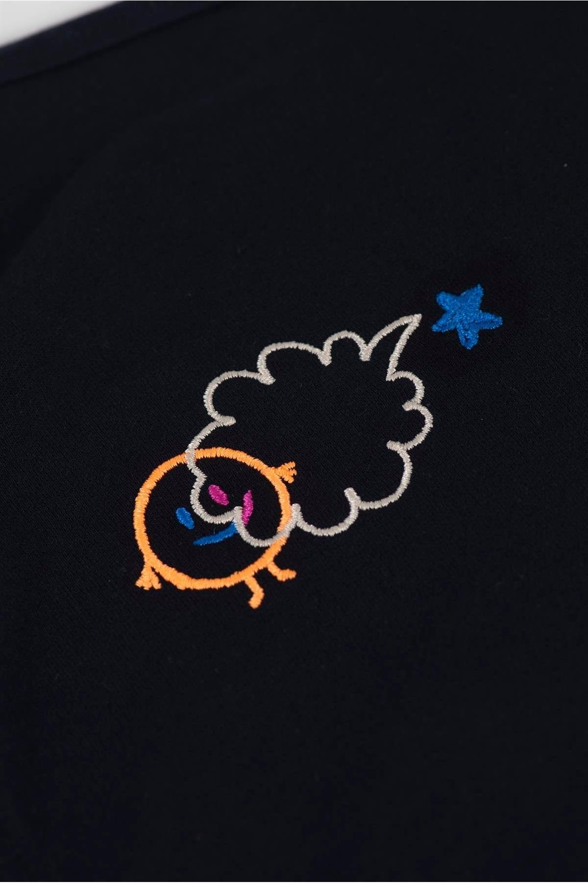Fill In The Blank Zipped Sweatshirt - Navy Blue Lacivert