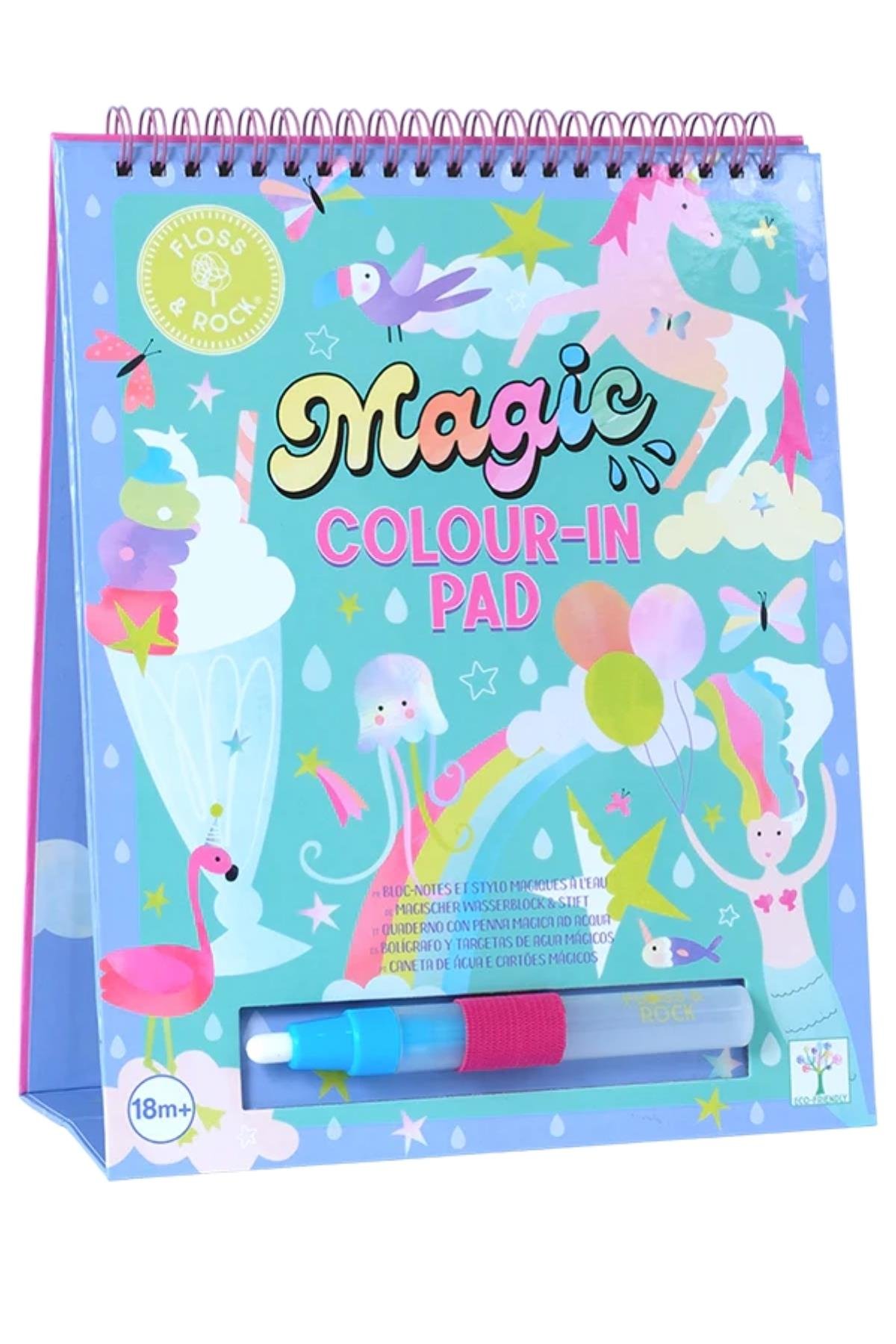 FLOSS&ROCK / Renk Değiştiren Water Magic Boyama Kitabı /Fantasy Çok Renkli
