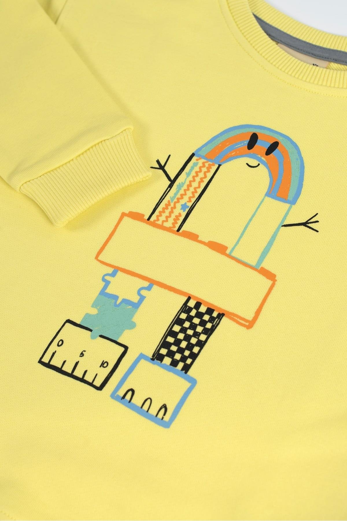 GEOMETRIC RAINBOW SWEATSHIRT Sarı