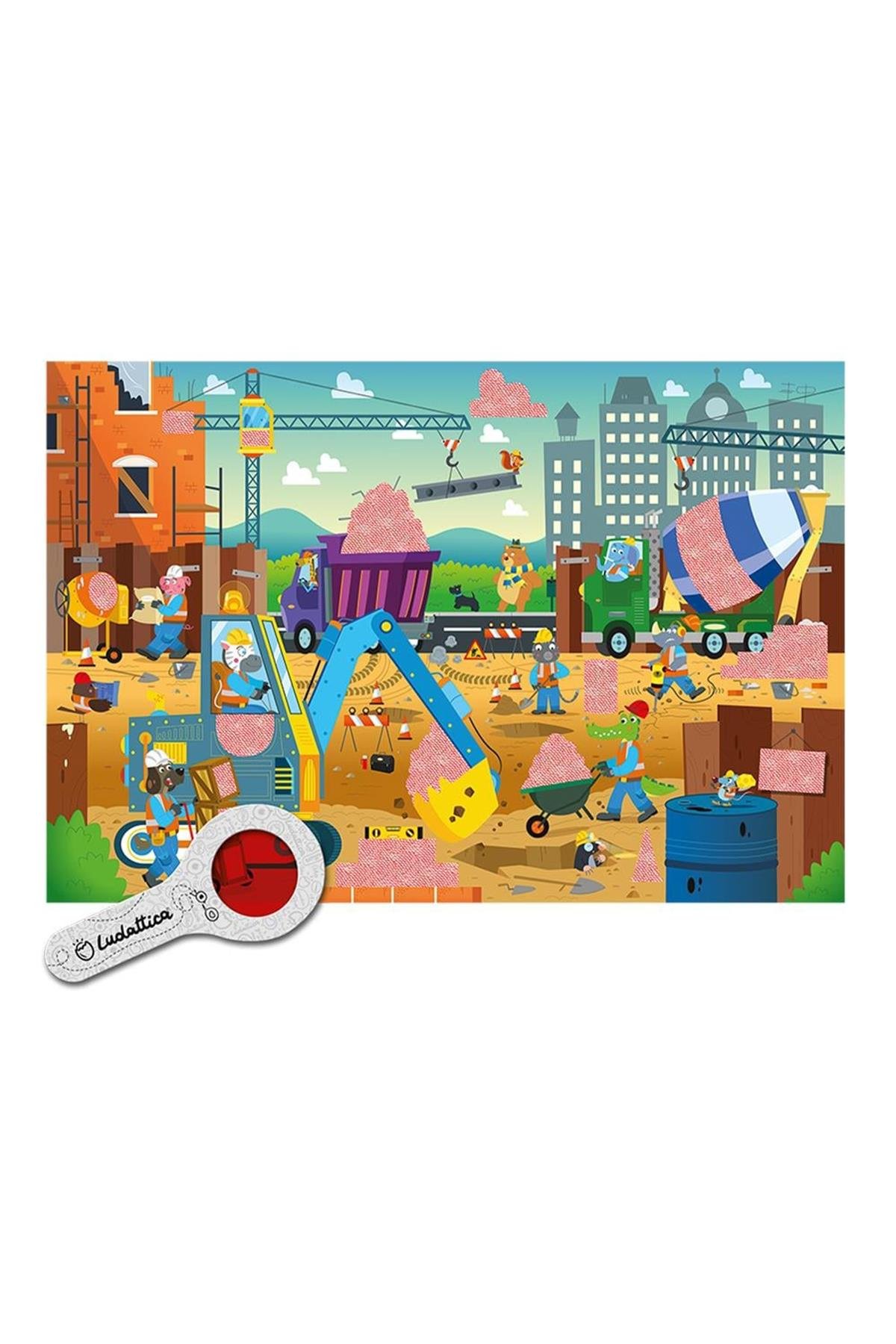 Gizemli Puzzle - İnşaat Alanı - SECRET PUZZLE Çok Renkli