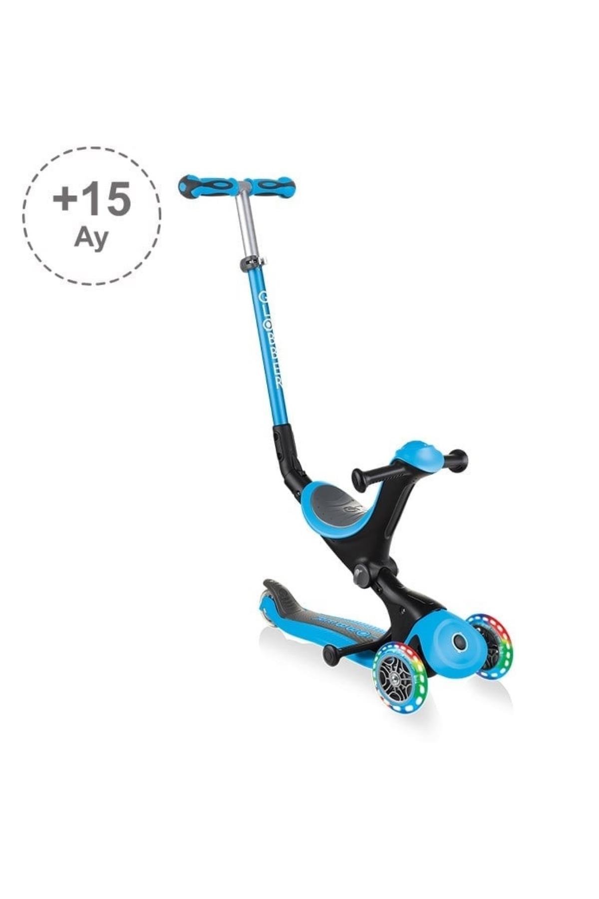 Globber Go Up Deluxe Işıklı Scooter Mavi